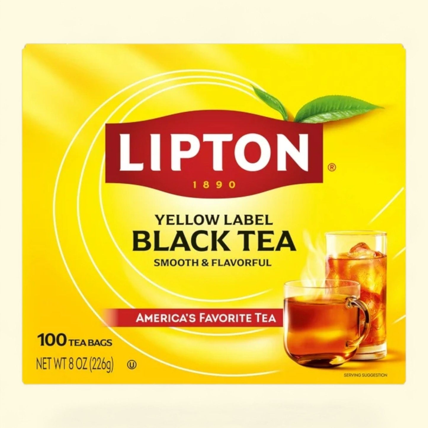 Sachets de thé noir Lipton, paquet de 100