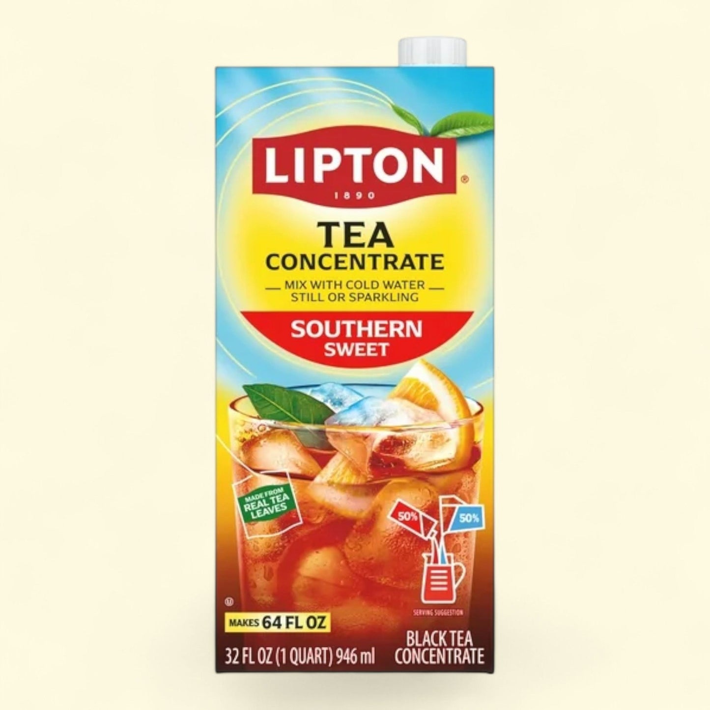 Concentré liquide de thé noir Lipton Southern Sweet, 946 ml
