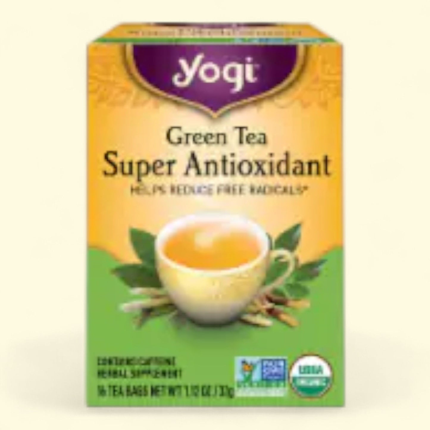 Yogi Green Tea Bags, Super Antioxidant, Size