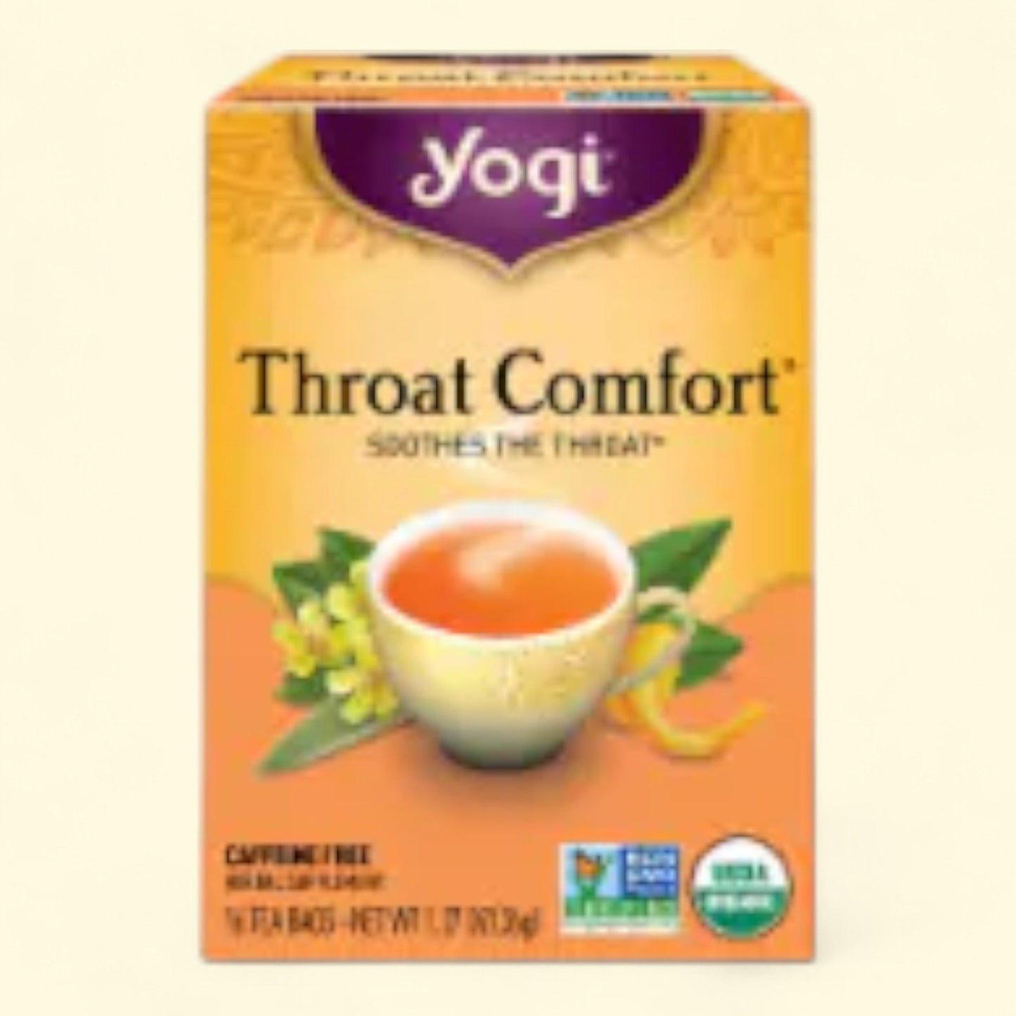 Yogi Throat Comfort Herbal Tea Bags, 16 Count