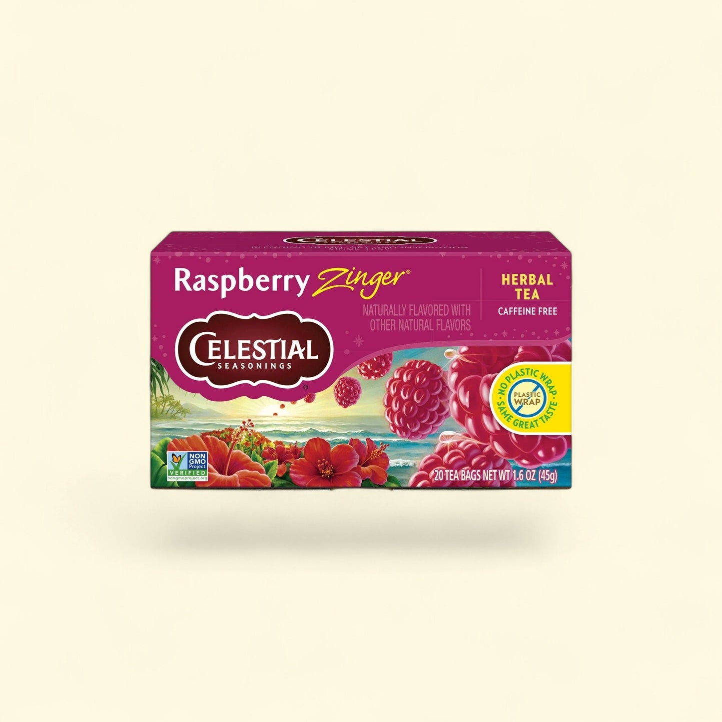Celestial Seasonings Raspberry Zinger Herbal Tea Bags, 20 Count — authentic US product shipped worldwide by Treatspree