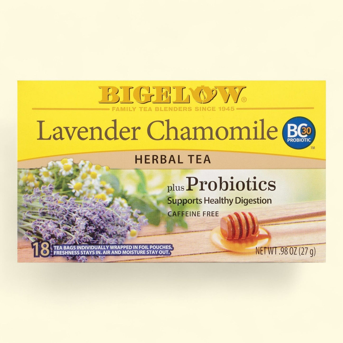 Bigelow Lavender Chamomile Plus Probiotics, 18 Count