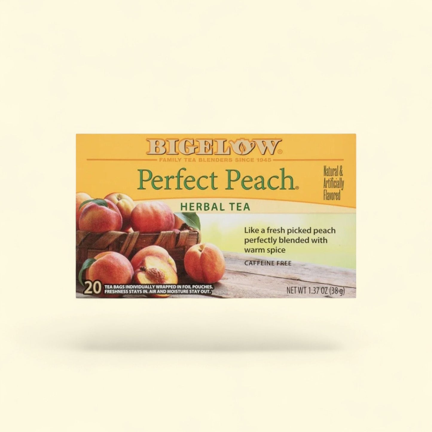 Bigelow Perfect Peach Tea Bags, 20 Count — authentic US product shipped worldwide by Treatspree