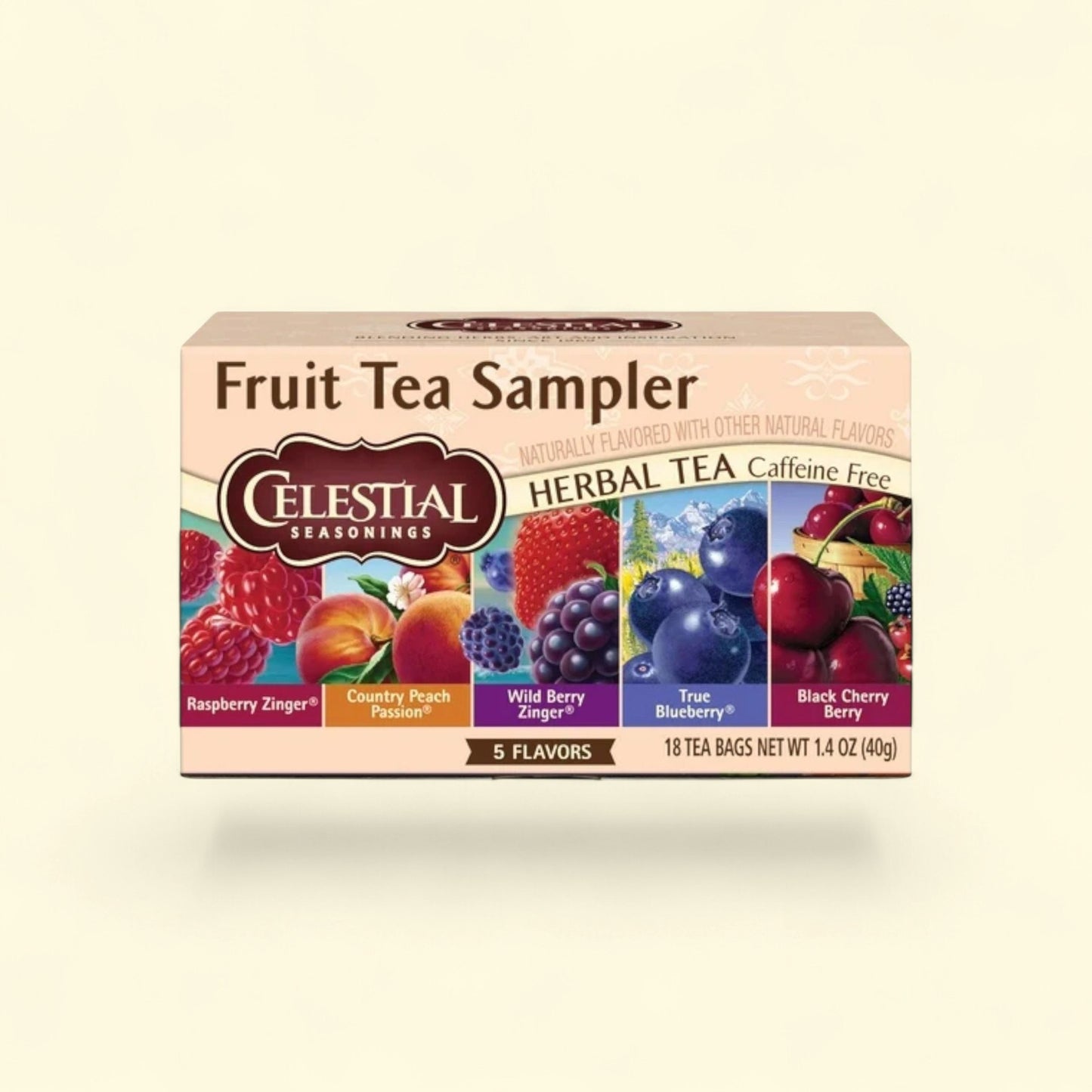 Celestial Seasonings Fruit Tea Sampler, 18 Count — authentic US product shipped worldwide by Treatspree