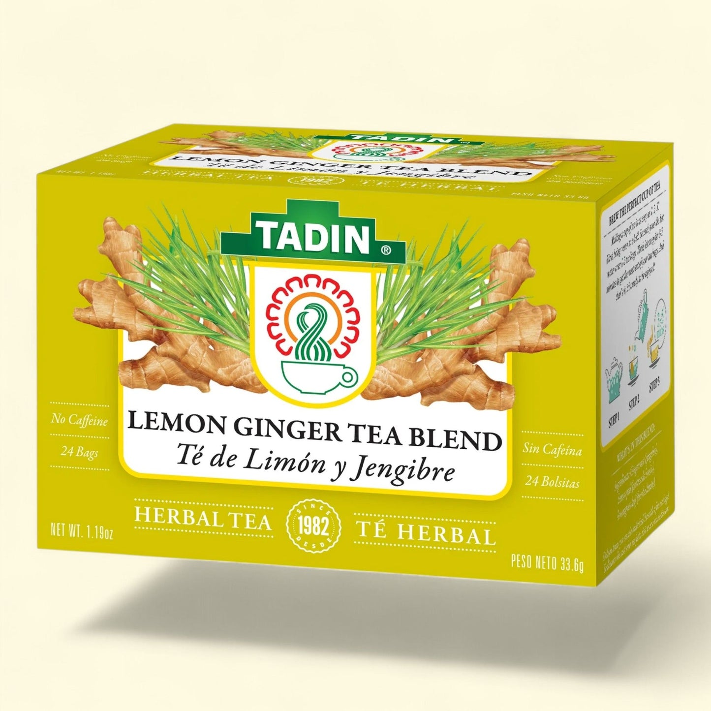 Tadin Lemon Ginger Tea, Herbal Tea Bags, 24 Count