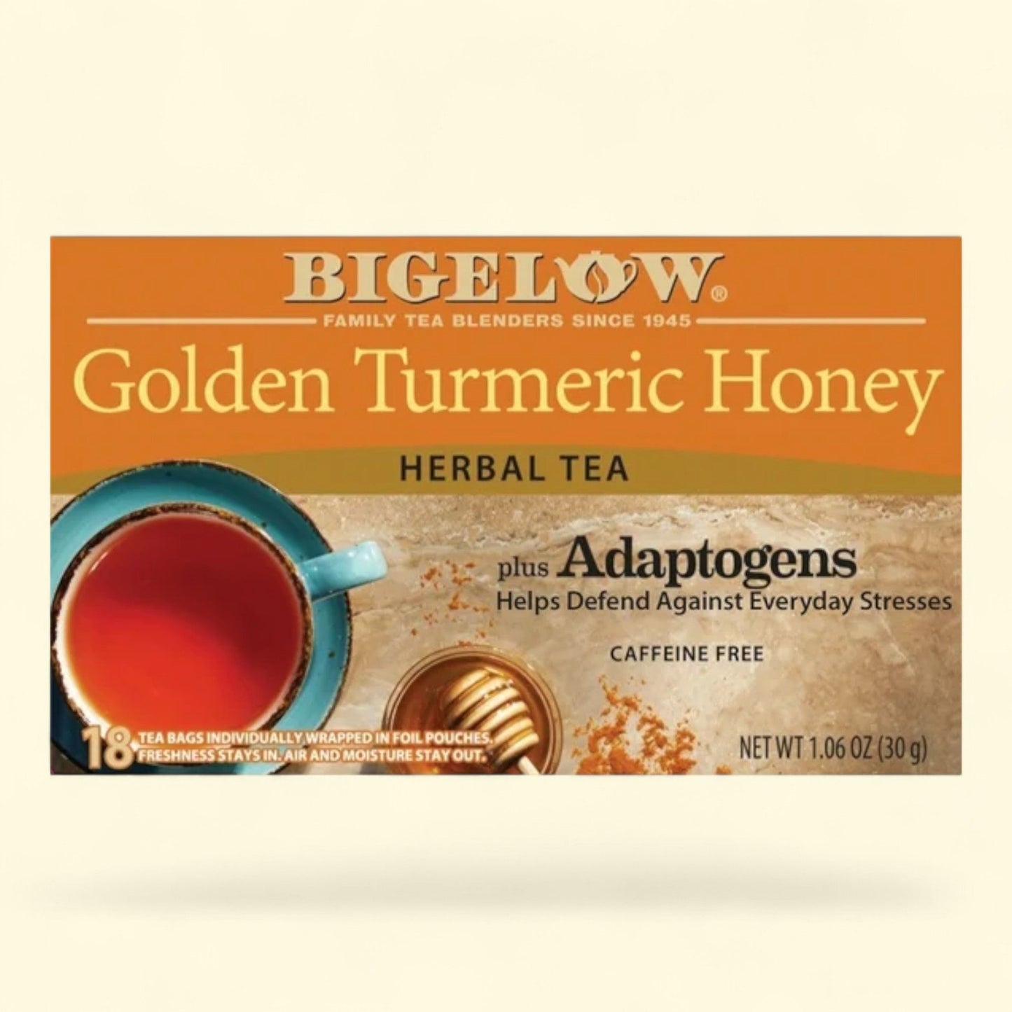Bigelow Golden Turmeric Honey, 18 Count
