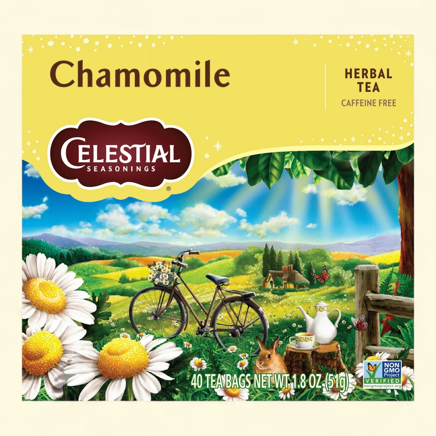 Celestial Seasonings Chamomile Herbal Tea Bags, 40 Count
