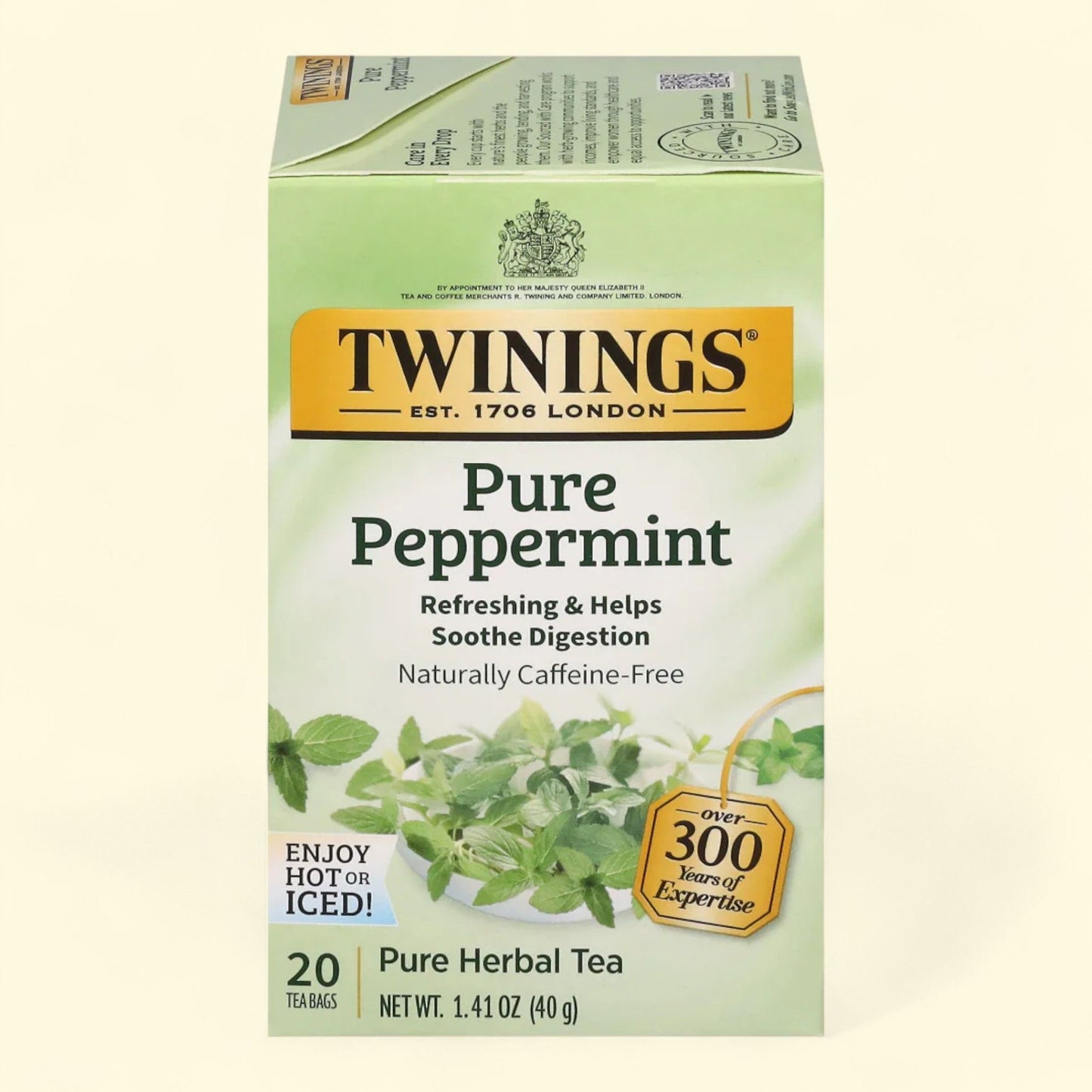 Twinings Of London Pure Peppermint Herbal Tea Bags, 1 .41 oz — authentic US product shipped worldwide by Treatspree