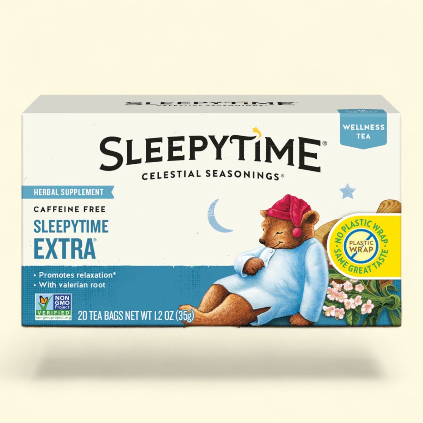 Celestial Seasonings Sleepytime® Wellness Extra Tea, Caffeine Free,... — authentic US product shipped worldwide by Treatspree