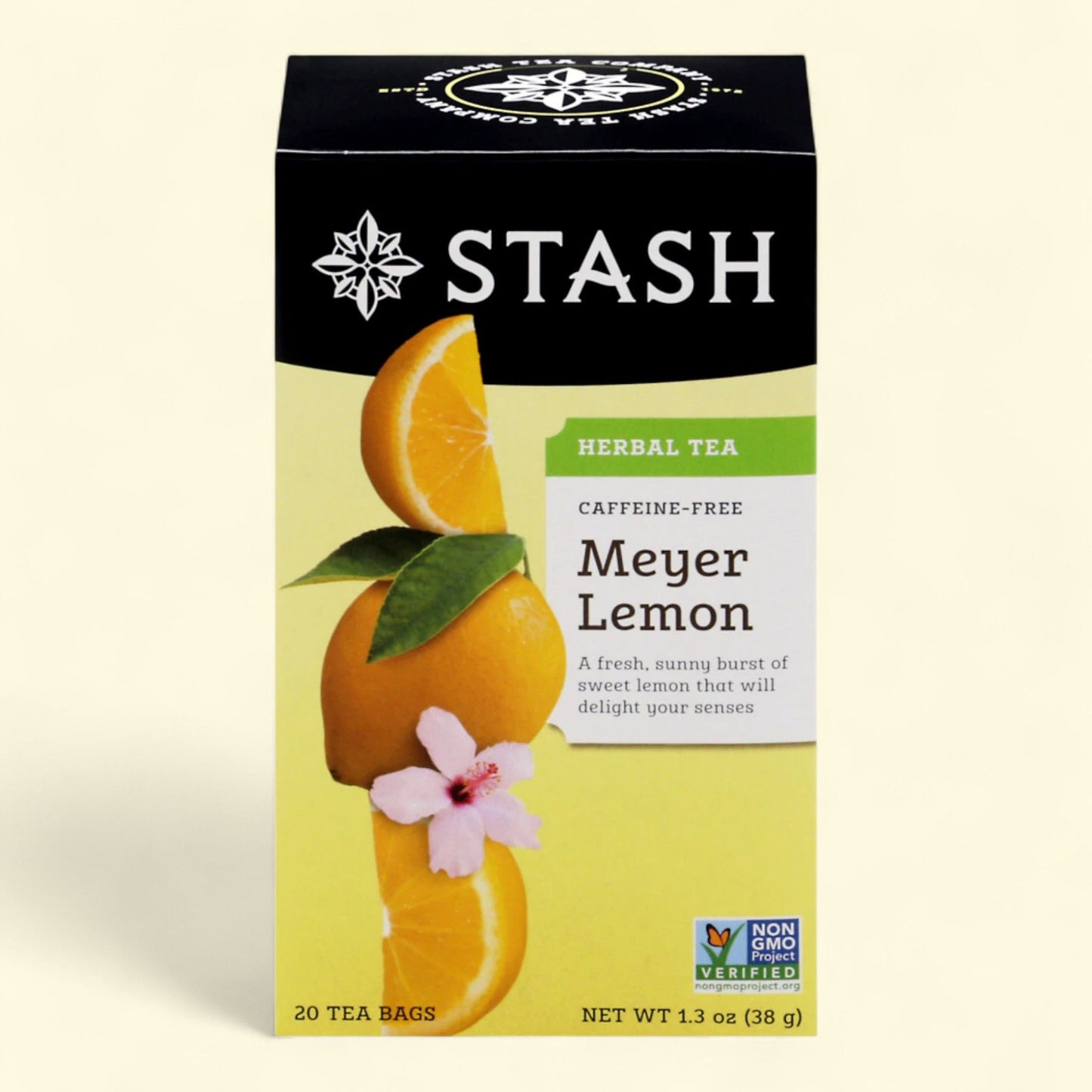 Stash Meyer Lemon Herbal Tea Bags, Caffeine-Free, 20 ct