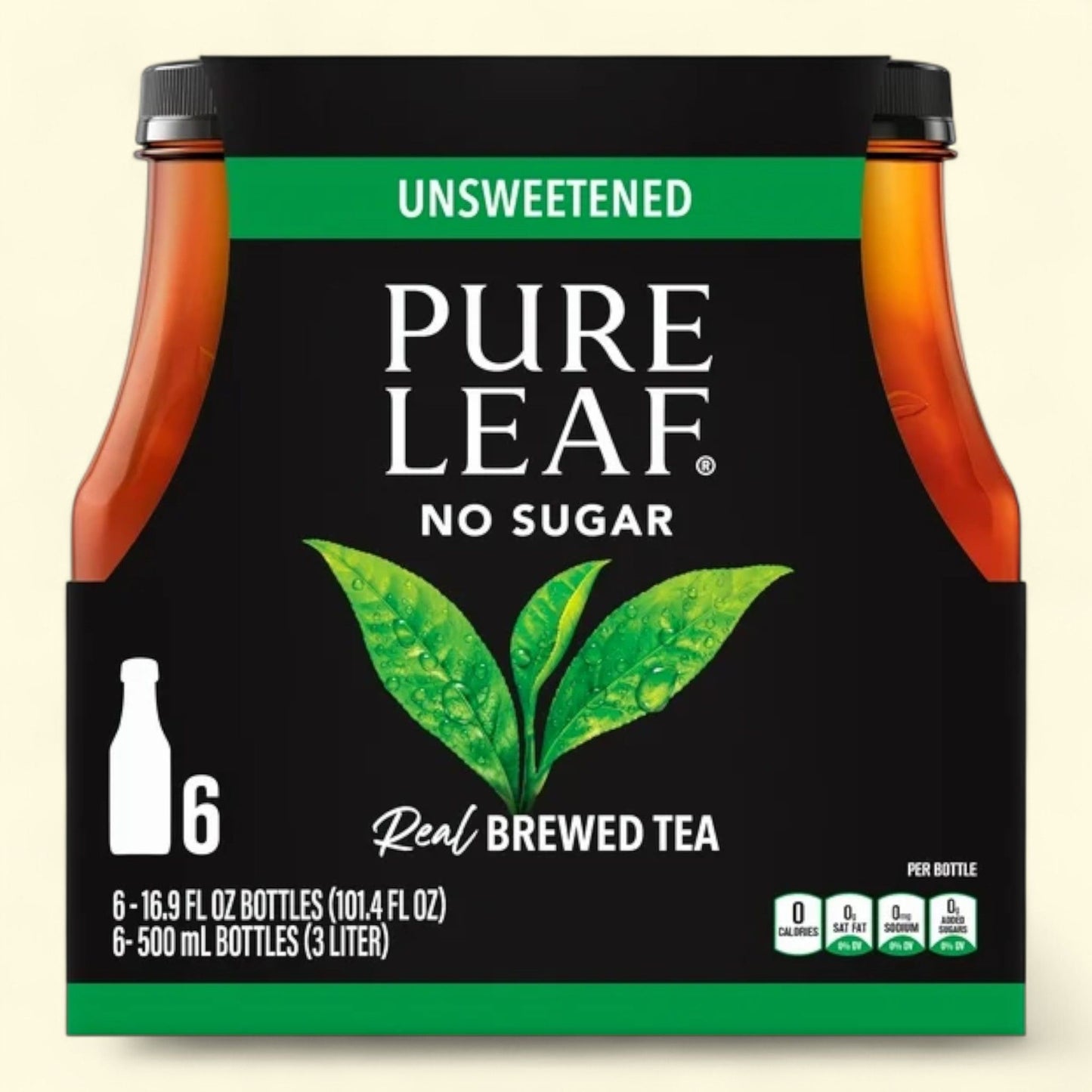 Lipton Pure Leaf Black Iced Tea, 16.9 fl oz, 6 Pack Bottles