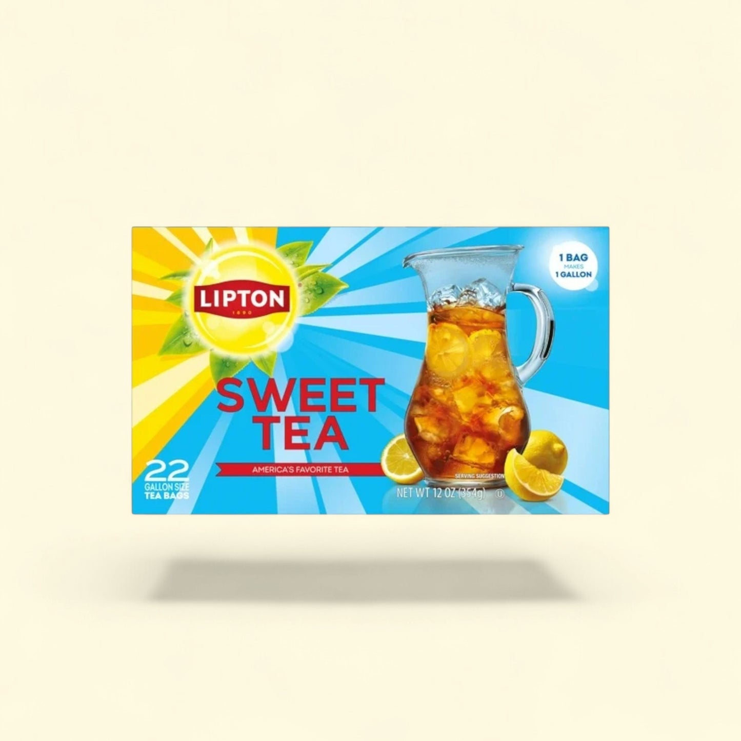 Lipton Southern Sweet Tea, Gallon Size, 22 Count — authentic US product shipped worldwide by Treatspree