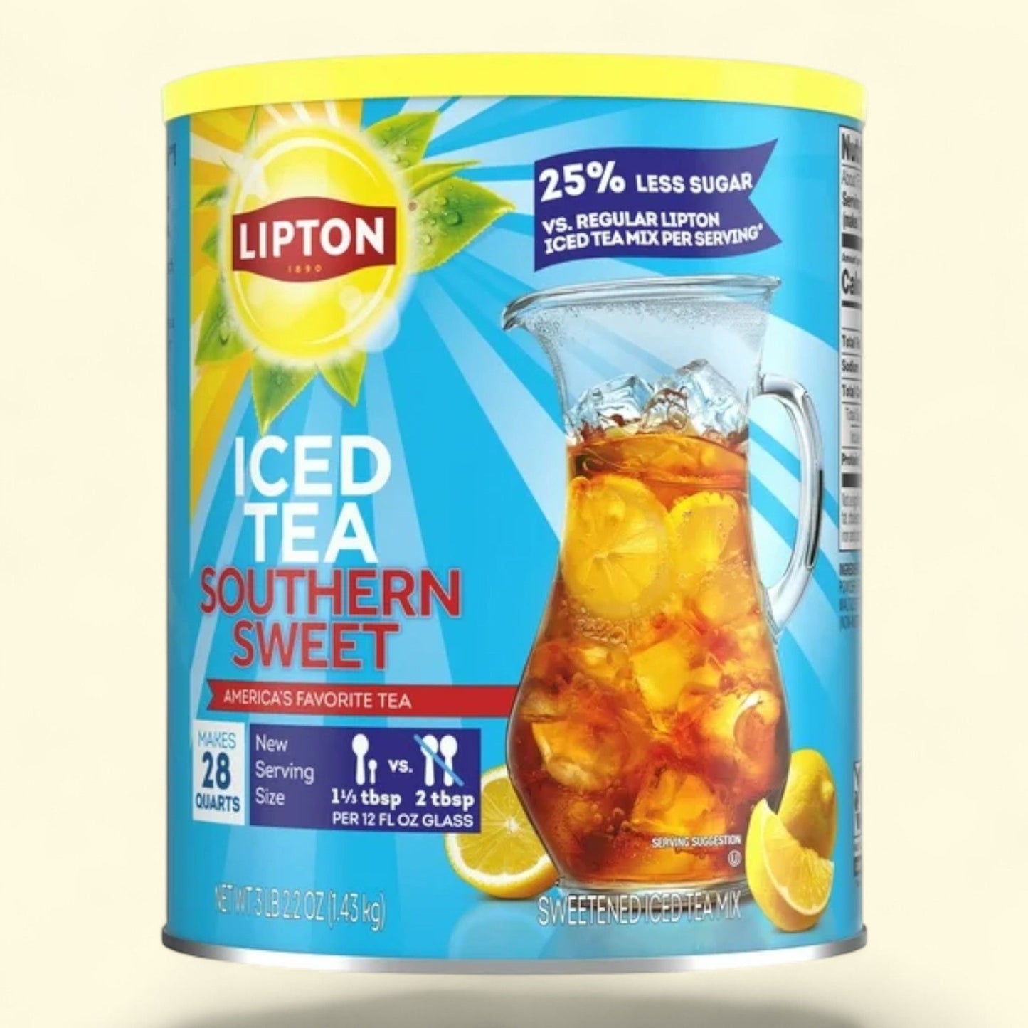 Lipton Southern Sweet Iced Tea Mix, 28 Quarts