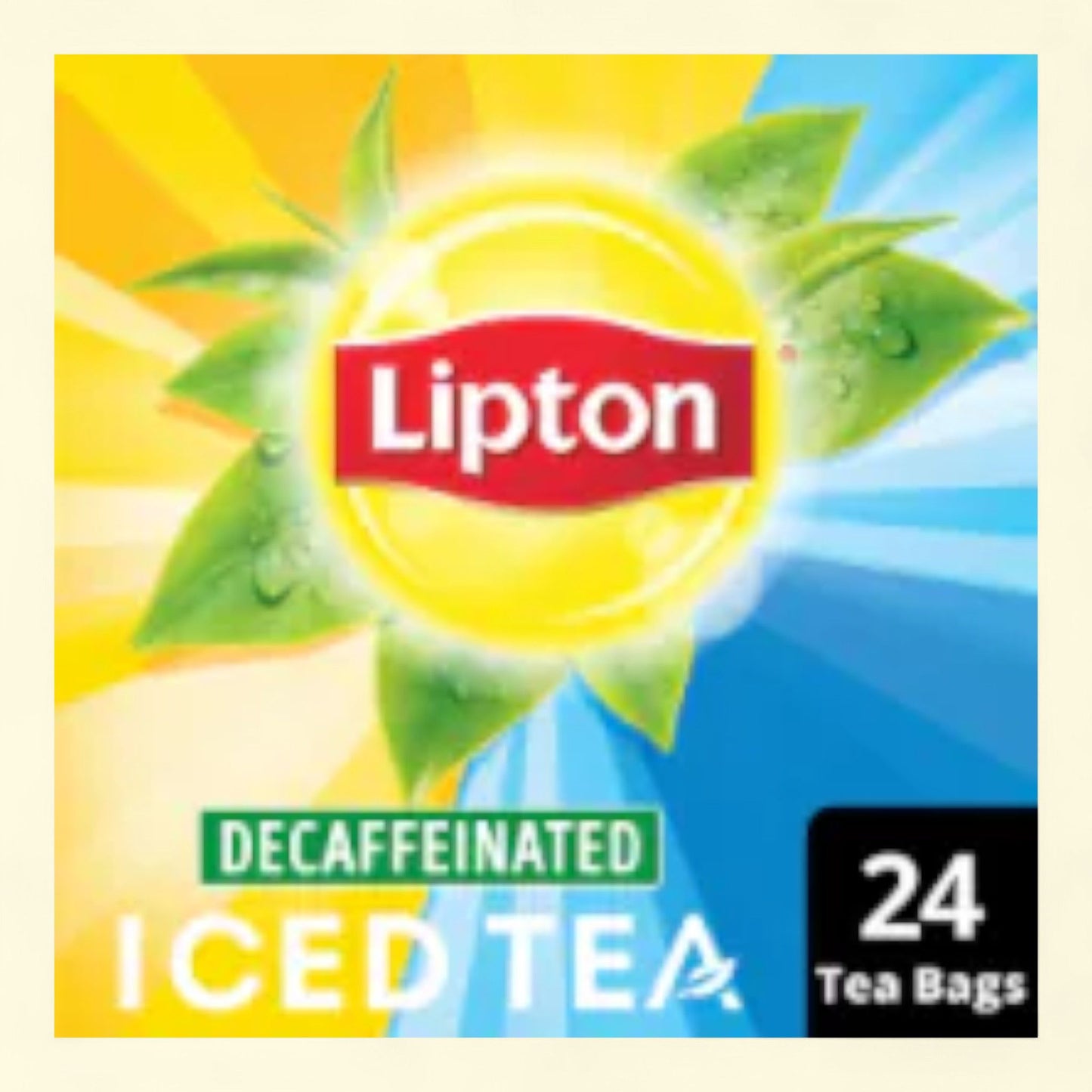 Lipton Unsweetened Decaffeinated Black Iced Tea Bags, Family Size