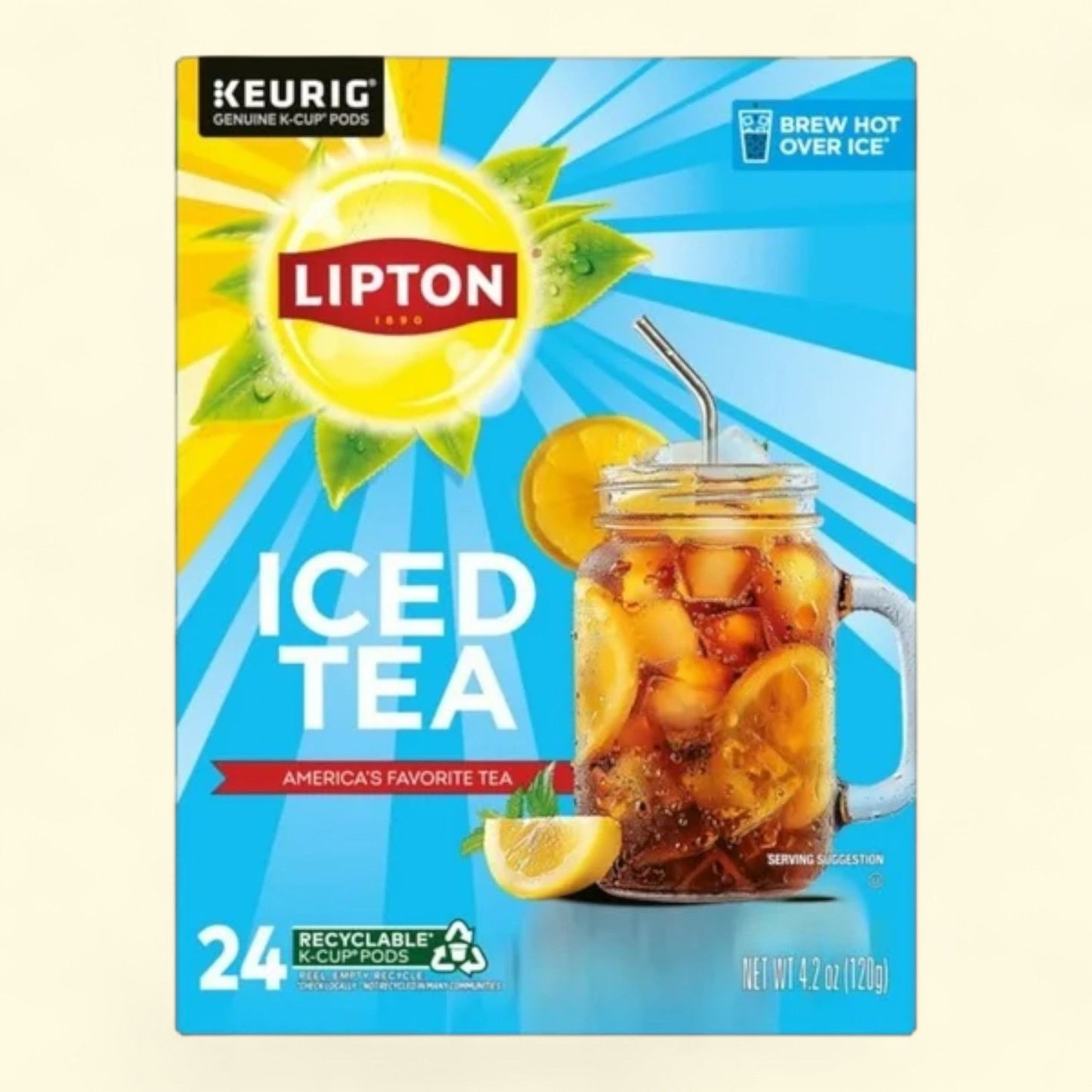 Thé glacé Lipton Classic non sucré, paquet de 24