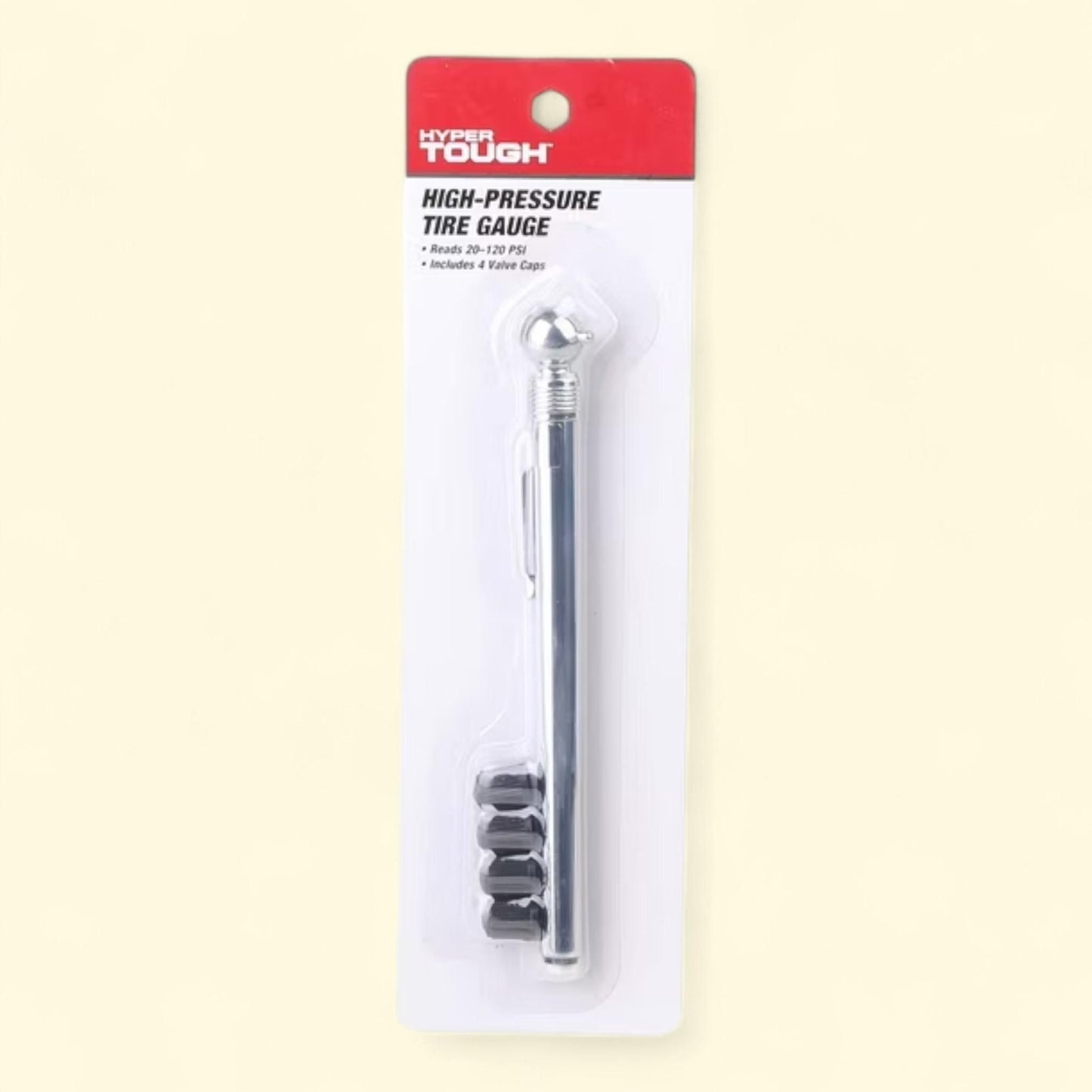 Hyper Tough Tire Gauge, ST111702S, Silver&Black — authentic US product shipped worldwide by Treatspree