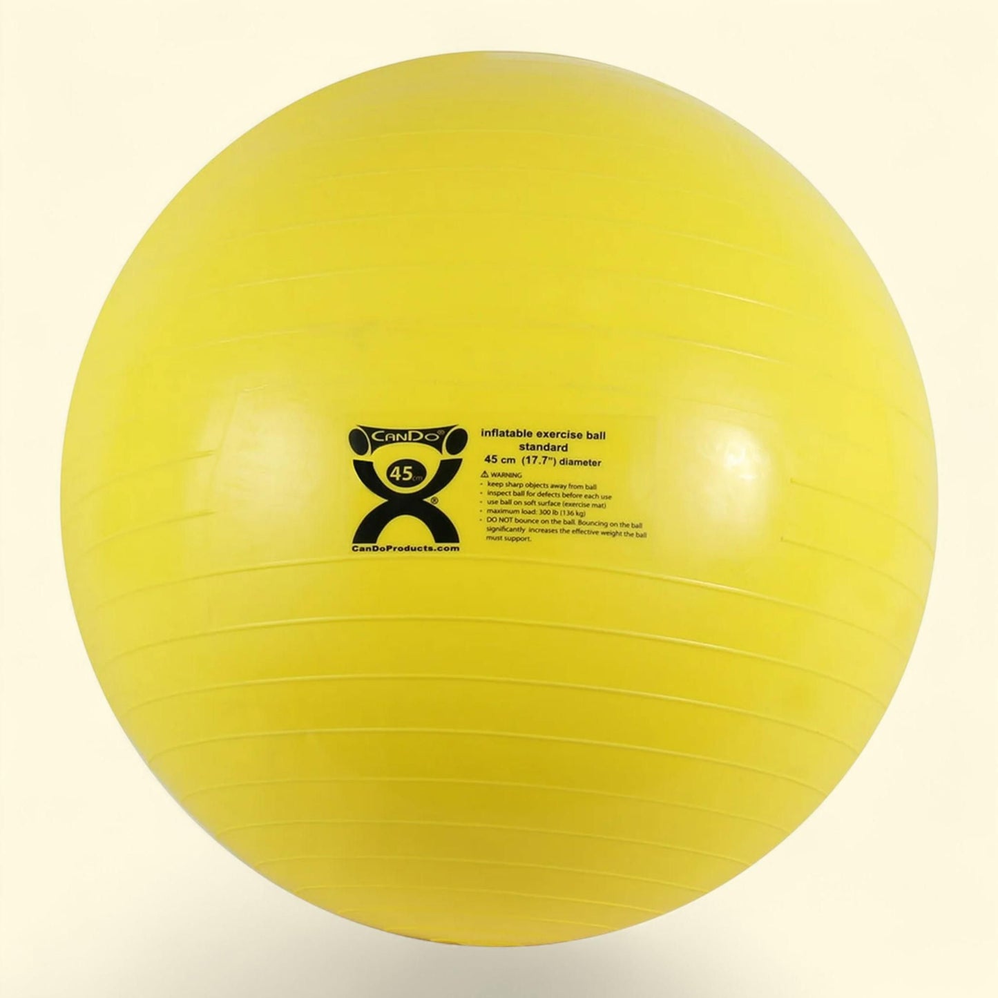 CanDo Inflatable Ball, Yellow, 45 cm