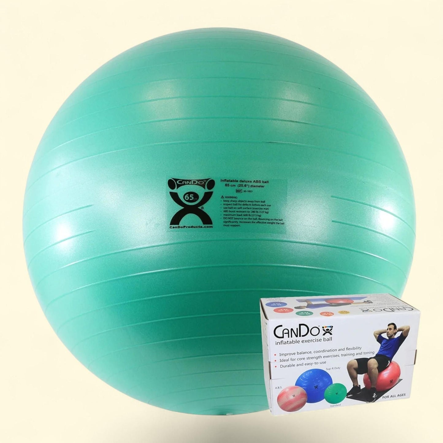 CanDo ABS Inflatable Ball, 65 cm