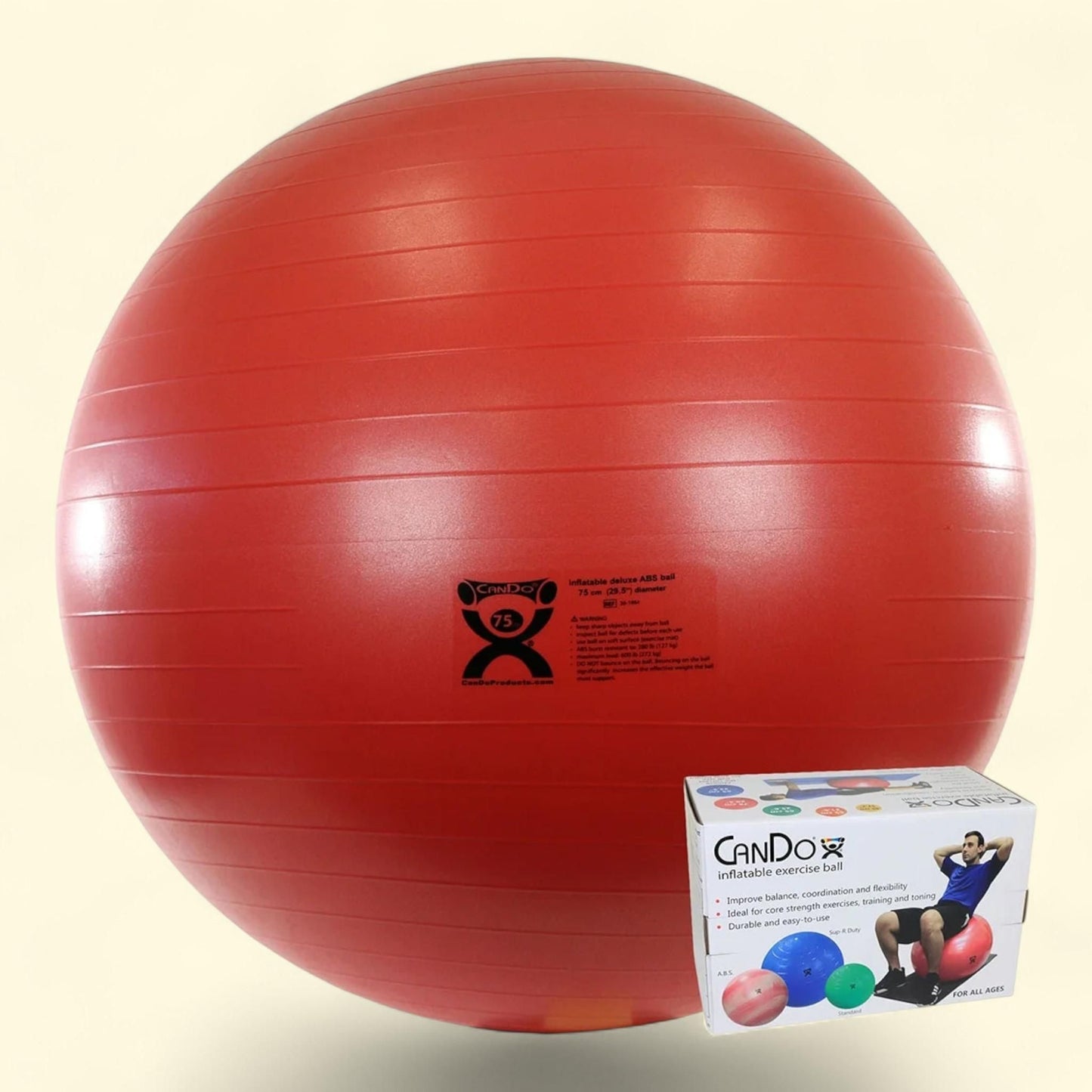 CanDo ABS Inflatable Ball, 75 cm