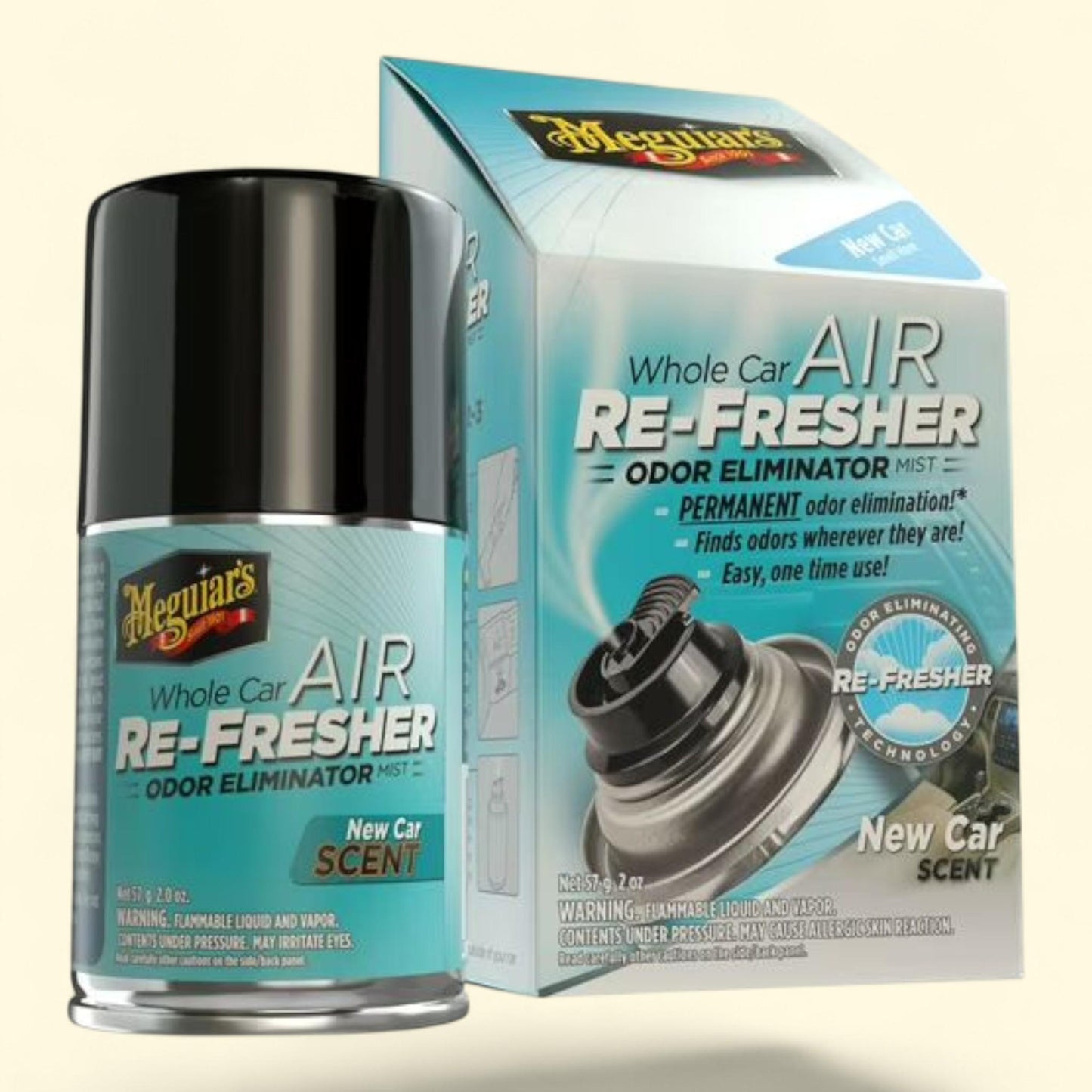 Meguiar's Air Re-Fresher Odor Eliminator Mist, New Car Scent, 2 oz