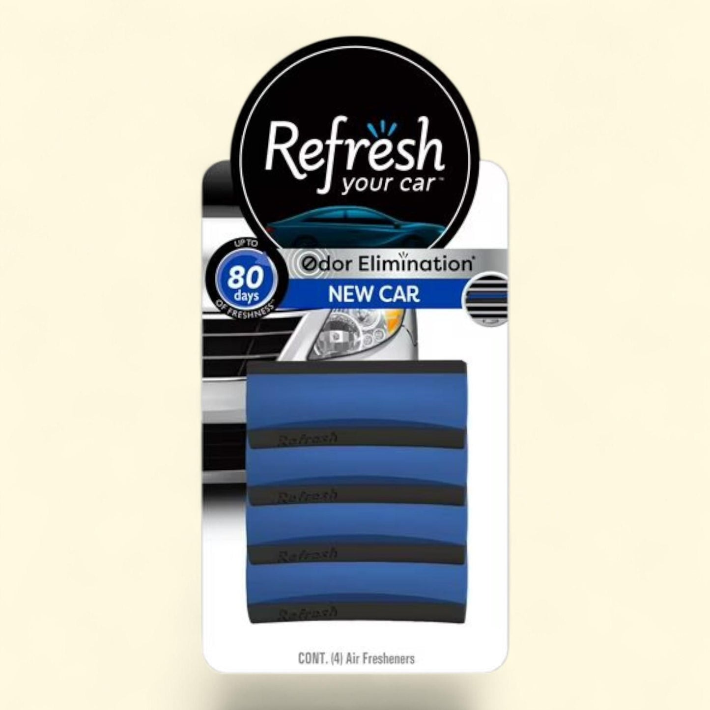 Refresh Your Car Contour Vent Stick Car Air Freshener, 4 Count