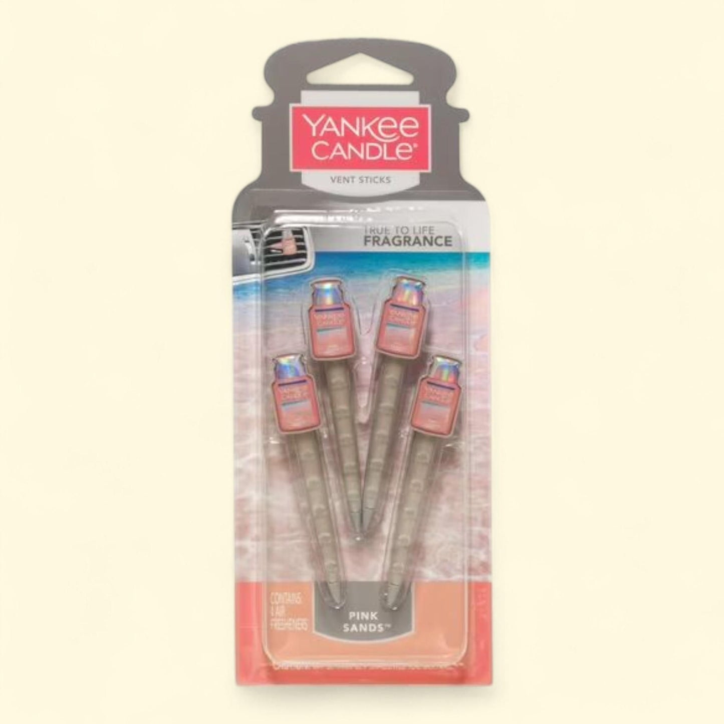 Bâtonnets désodorisants pour voiture Yankee Candle, Noix de coco noire, lot de 4