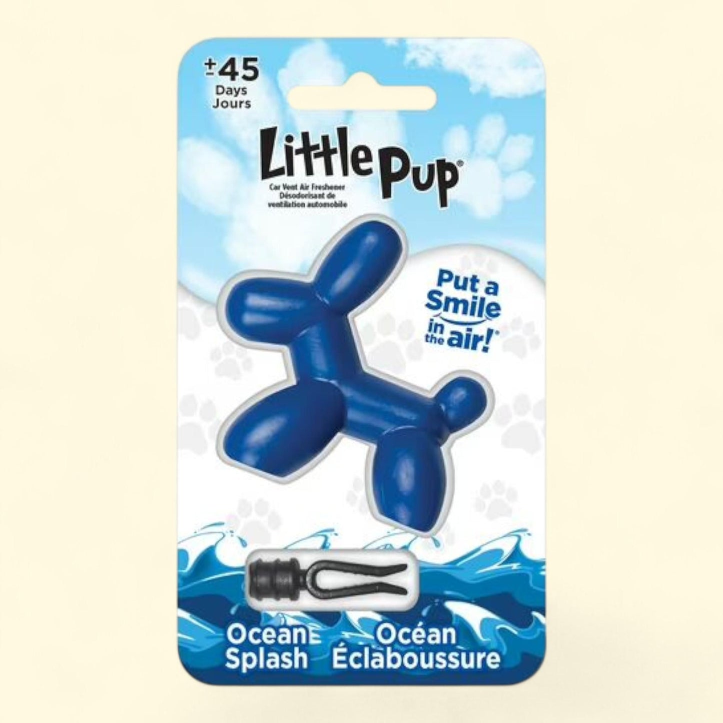 Parfum d'ambiance pour voiture Little Pup, parfum « Ocean Splash », lot de 1
