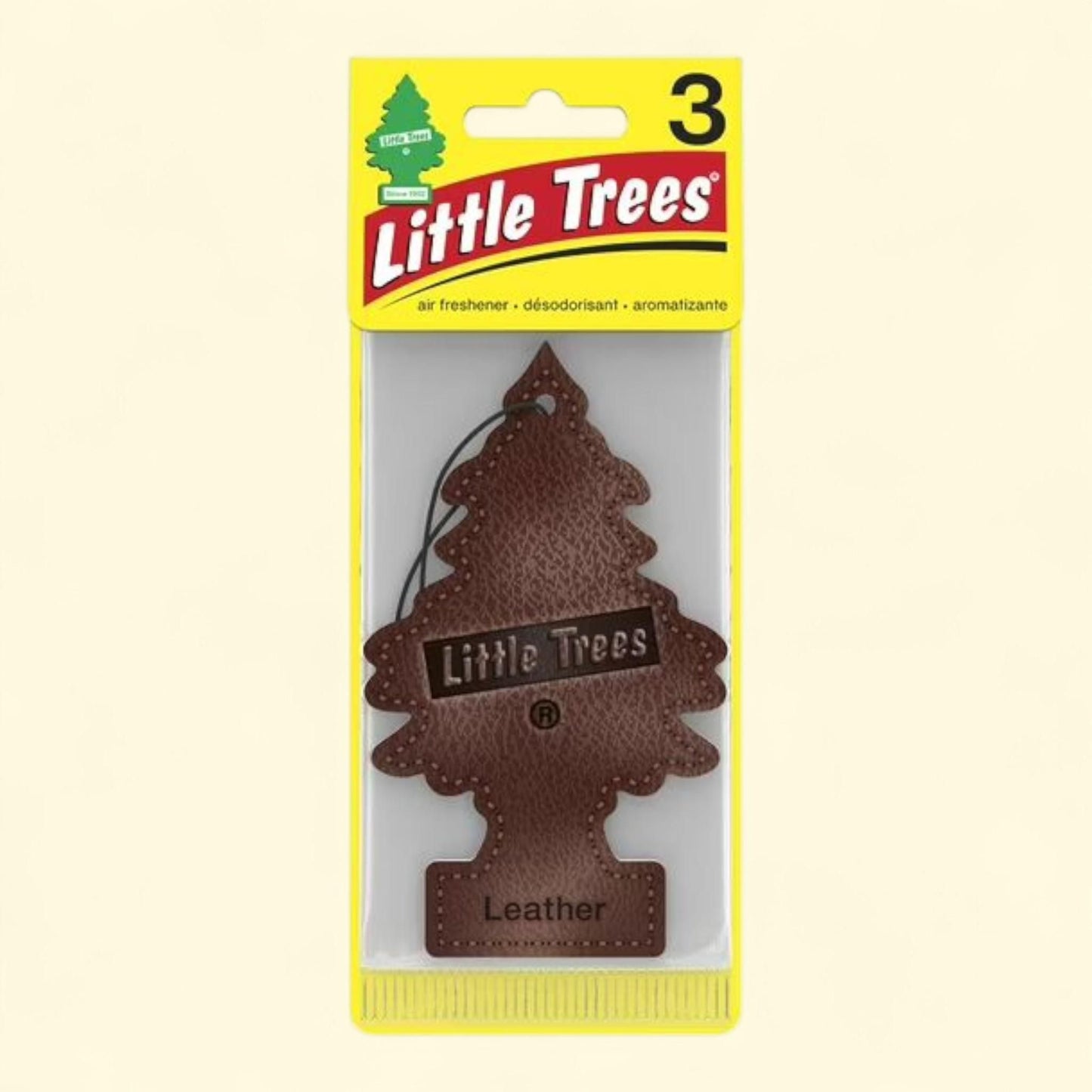 Little Trees Air Freshener, Leather Fragrance, 3-Pack