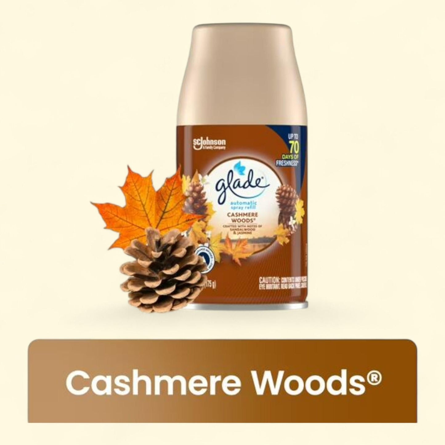 Glade Automatic Spray Refill, Cashmere Woods, 6.2 oz