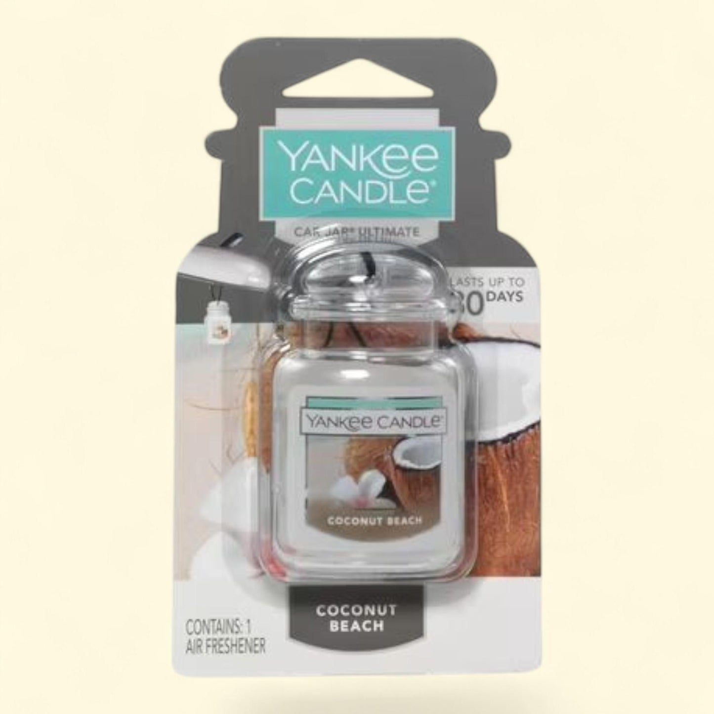 Yankee Candle Car Jar Ultimate, Coconut Beach, 1 count — authentic US product shipped worldwide by Treatspree