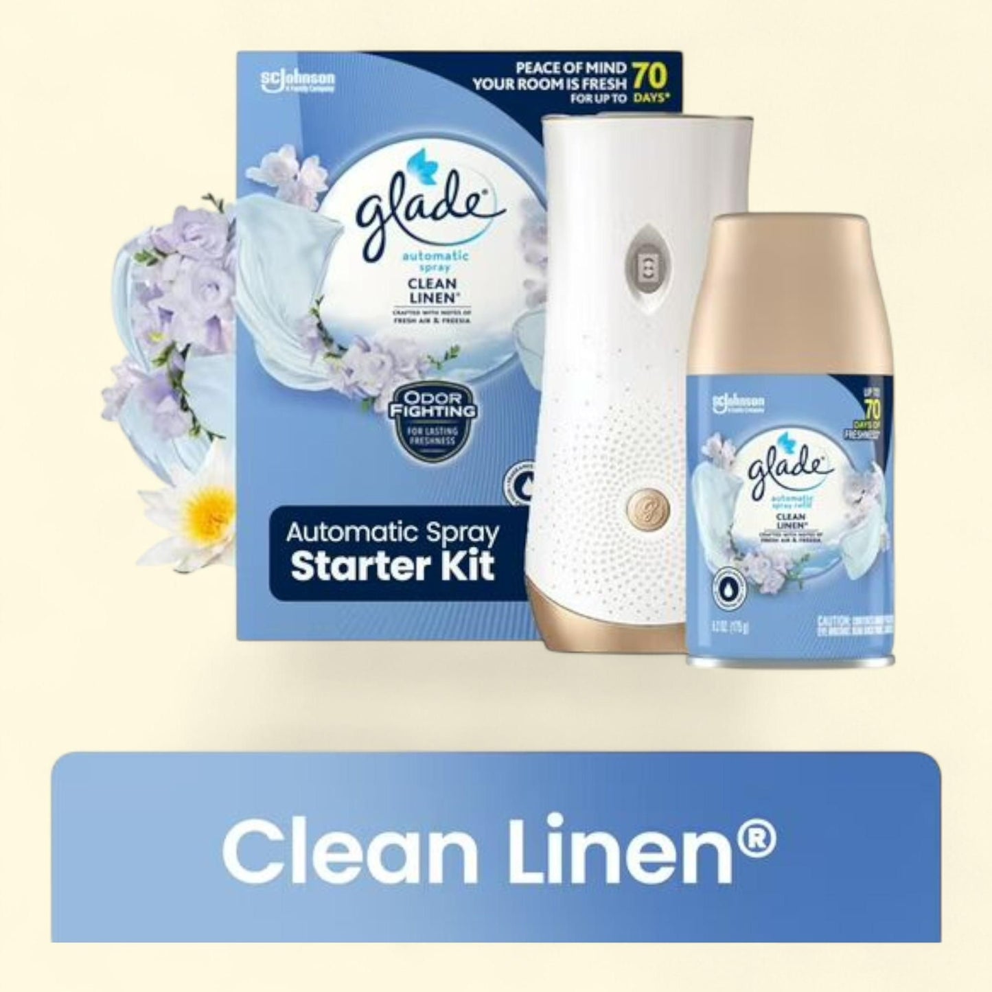 Glade Automatic Spray Air Freshener Starter Kit, 6.2 oz, 1 count