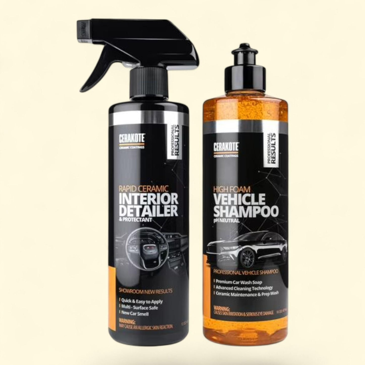 Cerakote Rapid Ceramic Interior Detailer & High Foam Vehicle Shampo... — authentic US product shipped worldwide by Treatspree