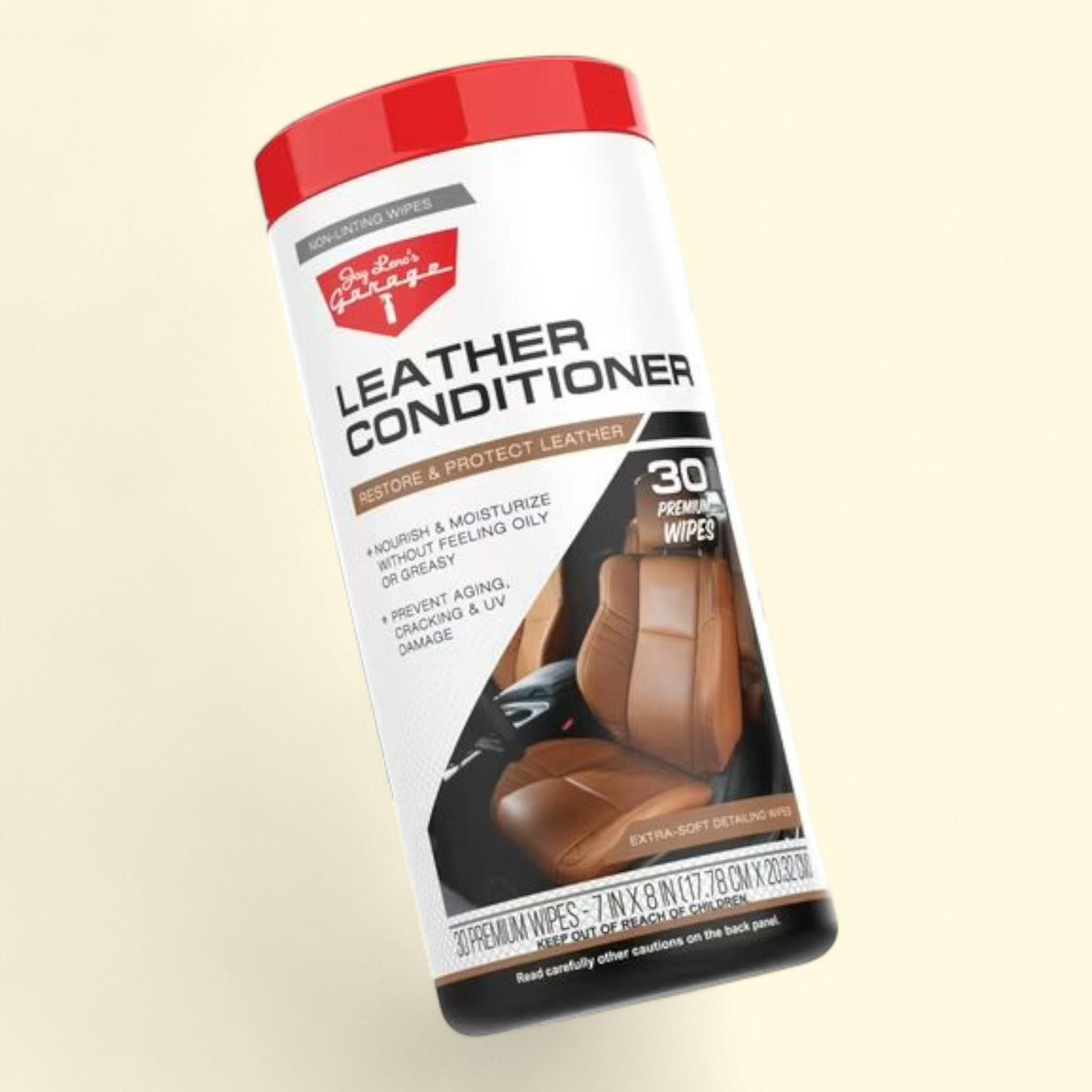 Jay Leno's Garage Leather Conditioner Wipes, 30 Count