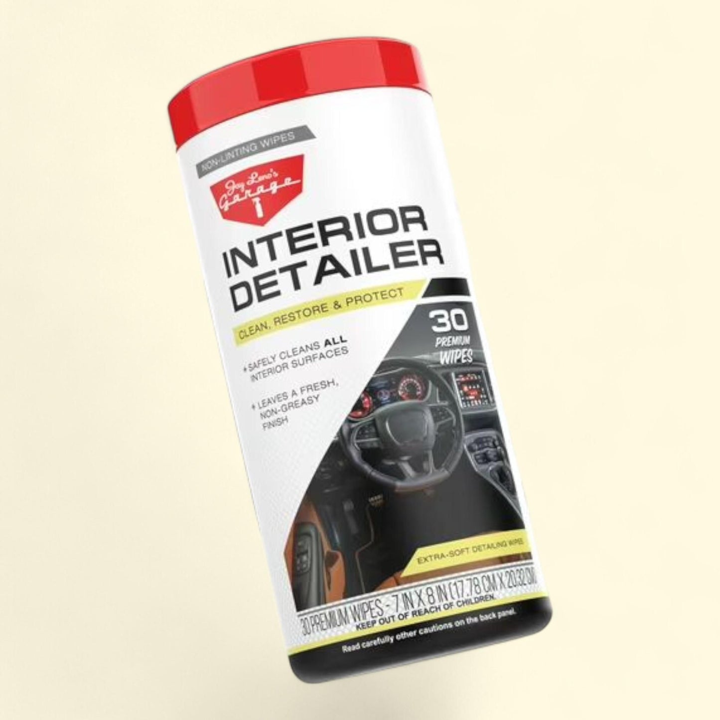 Jay Leno's Garage Interior Detailer Wipes, 30 Count