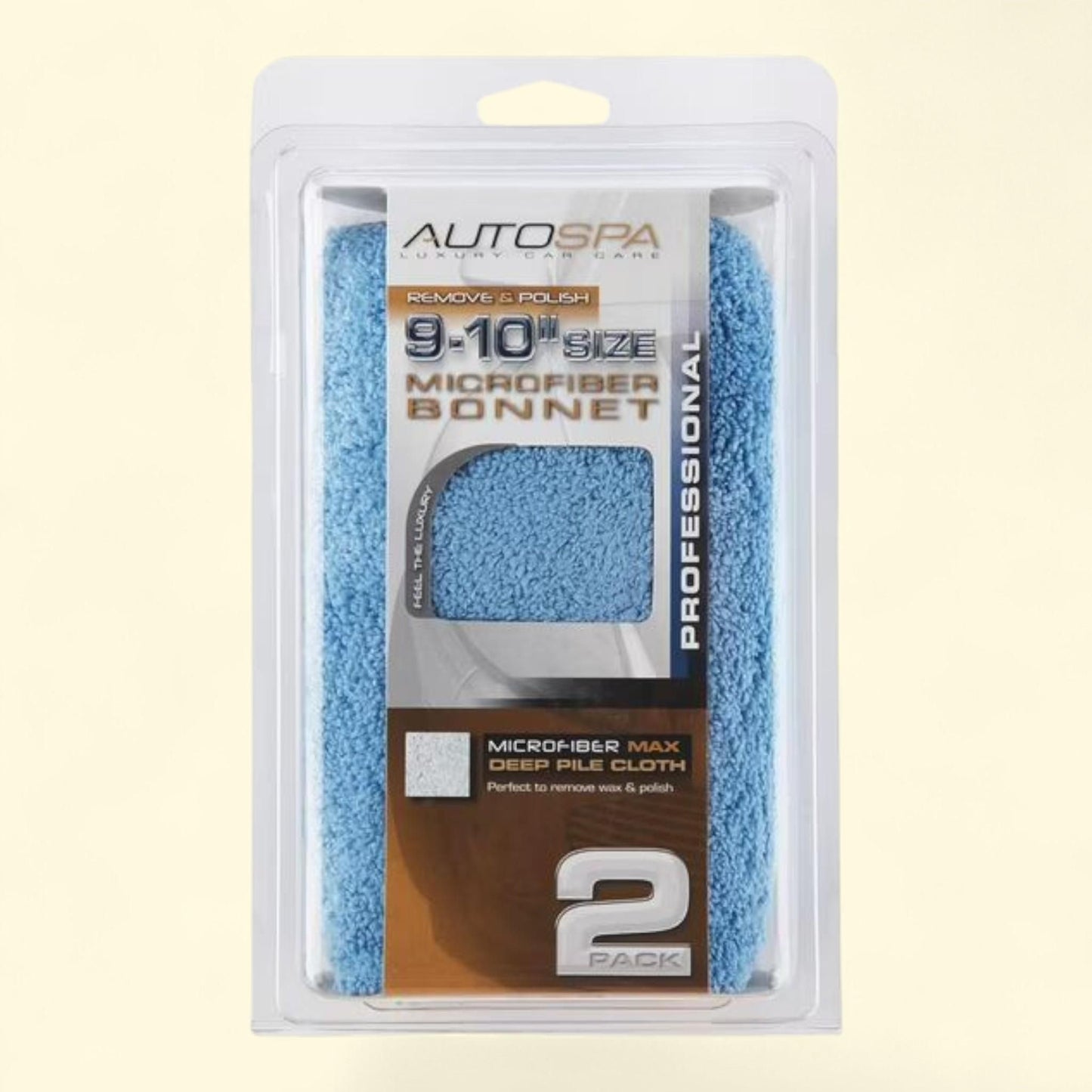 Auto Spa Microfiber Bonnet, 9"-10" 2PK, Navy Blue