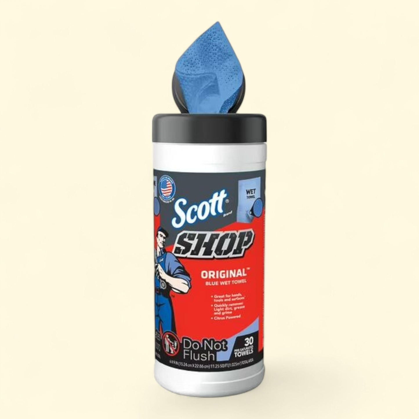 Scott Shop Towels, Blue, Wet, 10" x 12"