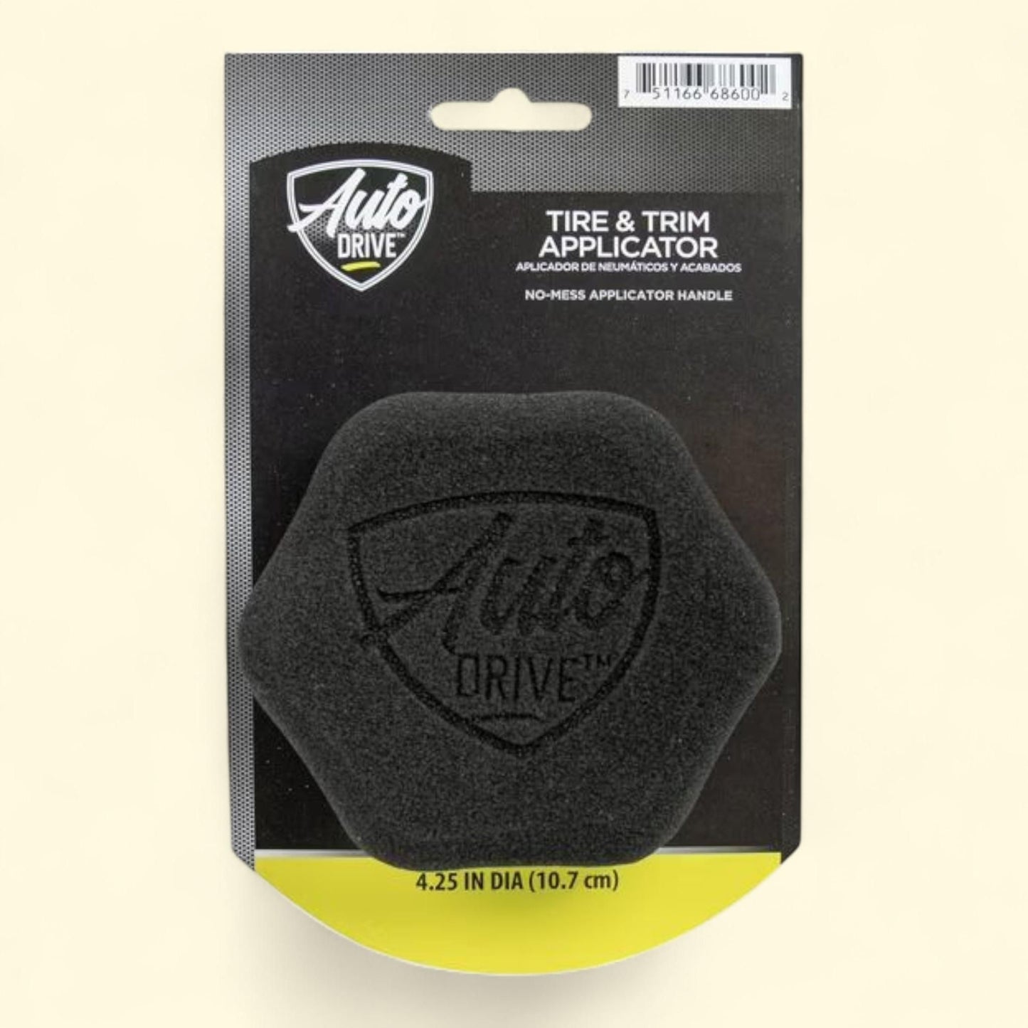 Auto Drive Hex Grip Tire Shine, Trim Dressing Applicator Pad, 1 ct