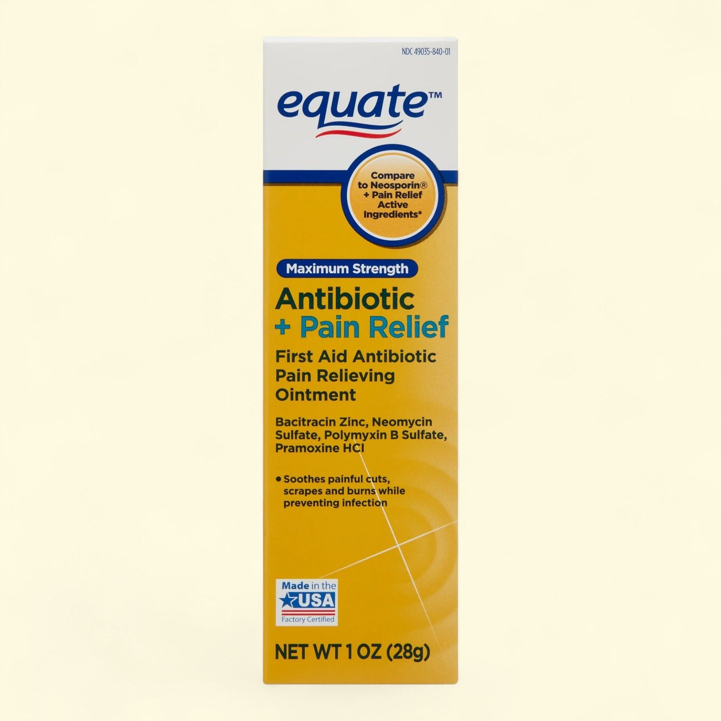 Equate Antibiotic & Pain Relief Ointment, 1 oz