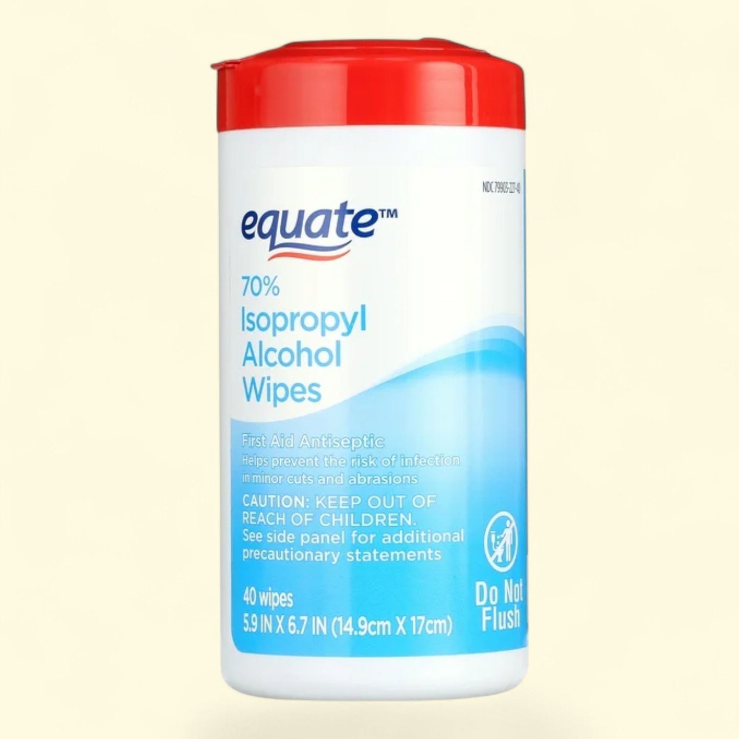 Equate Isopropyl Alcohol Wipes, 40 Wipes