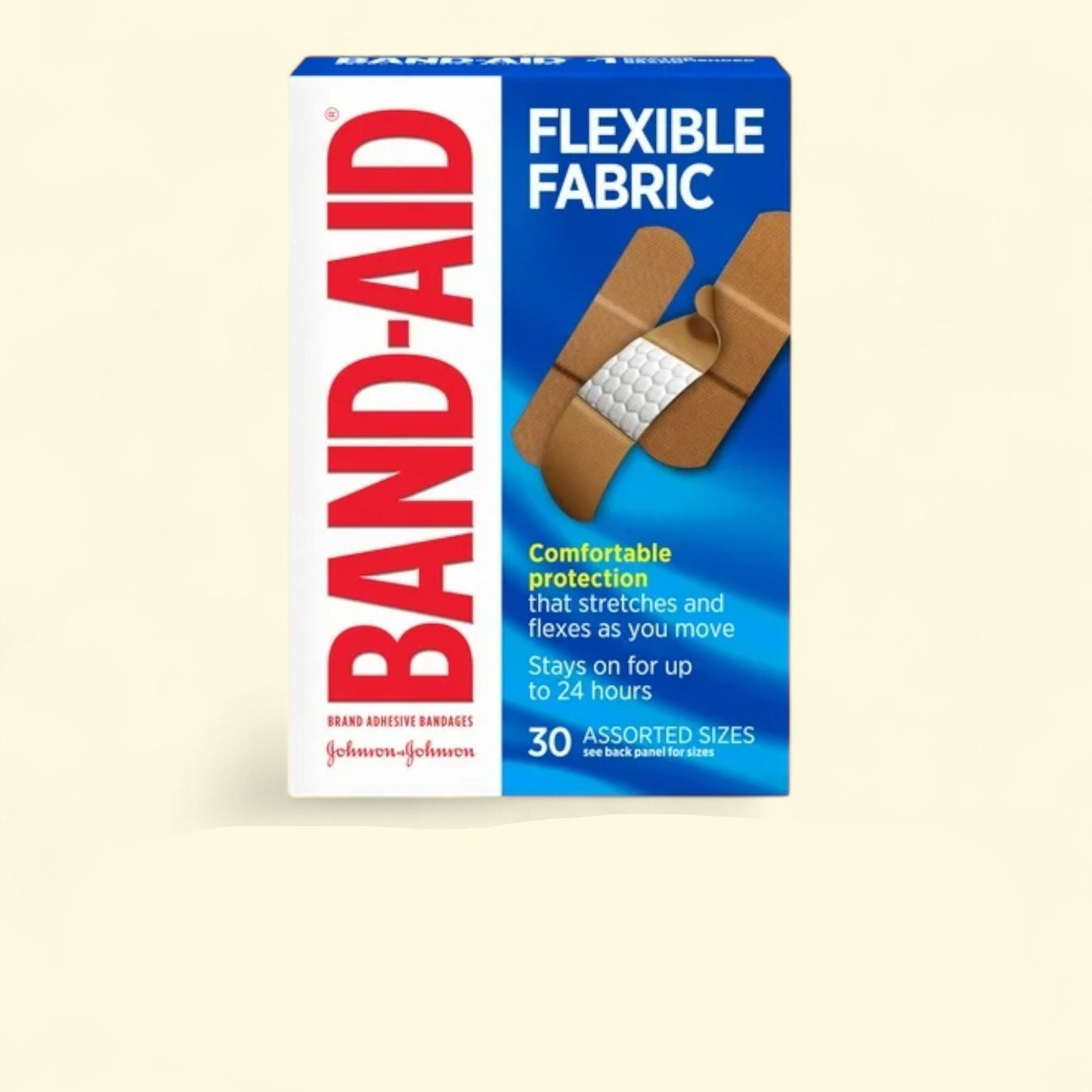 Band-Aid Flexible Fabric Adhesive Bandages, 30 Count