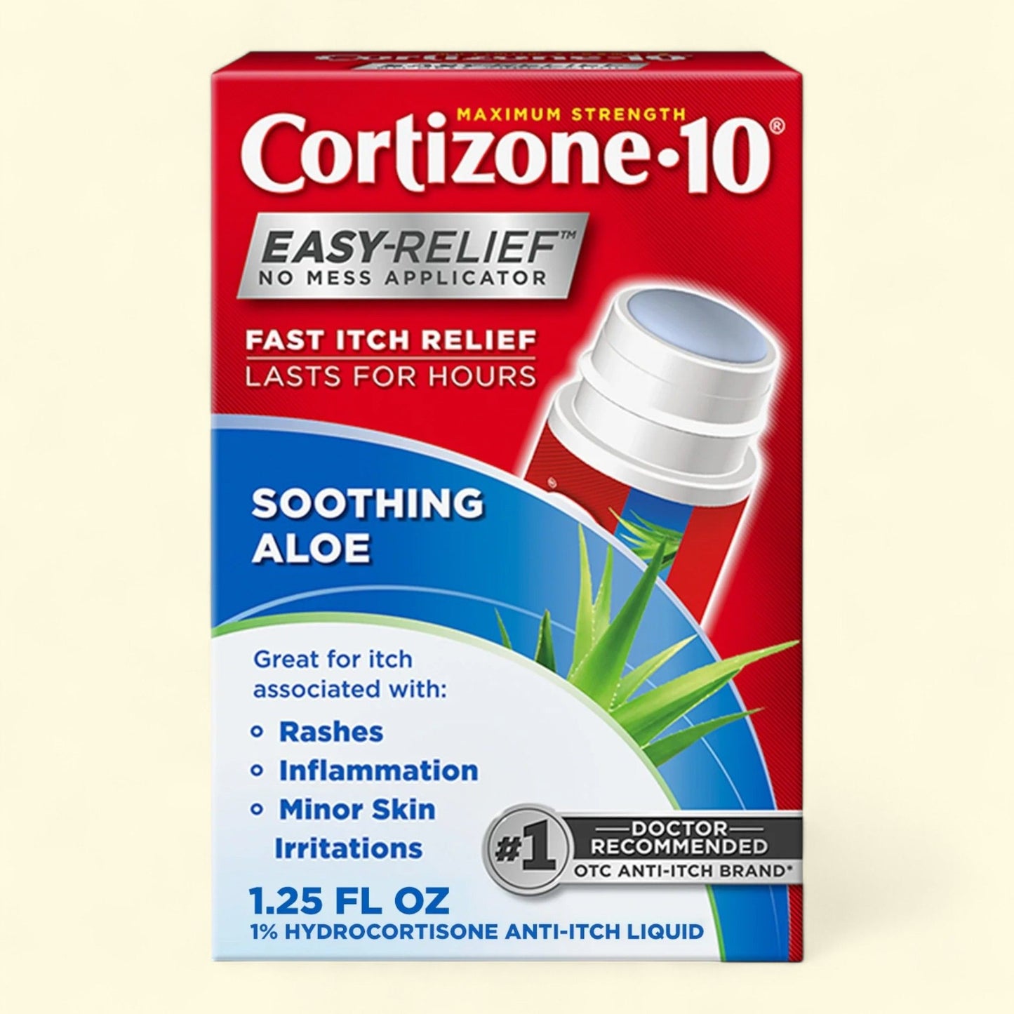 Cortizone-10, 1% Hydrocortisone Anti Itch Roll-on Liquid, 1.25 fl oz