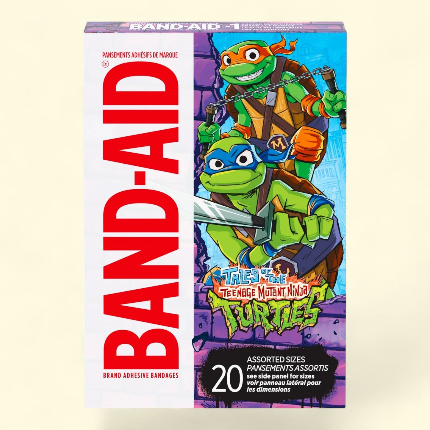 BAND-AID Bandages for Kids, Nickelodeon TMNT, 20 Count