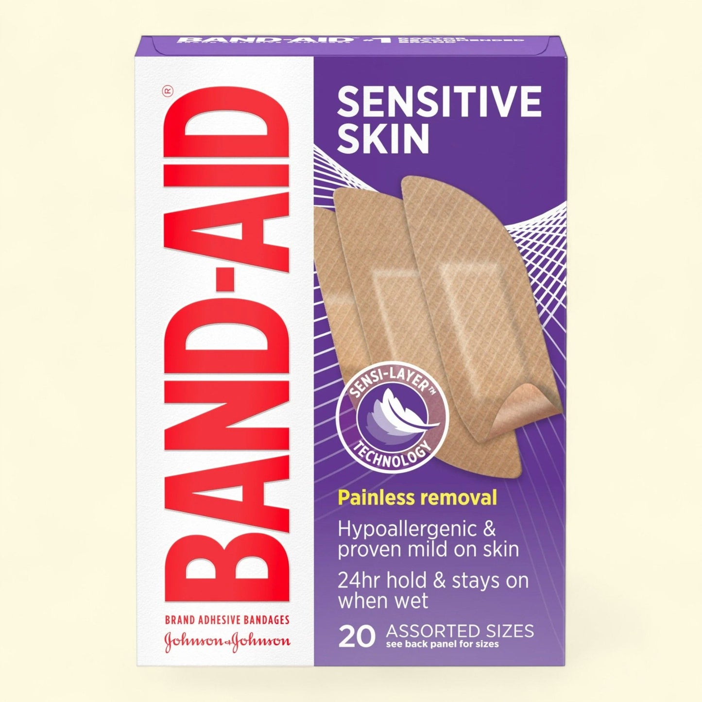 Band-Aid Adhesive Bandages, Assorted, 20 Ct