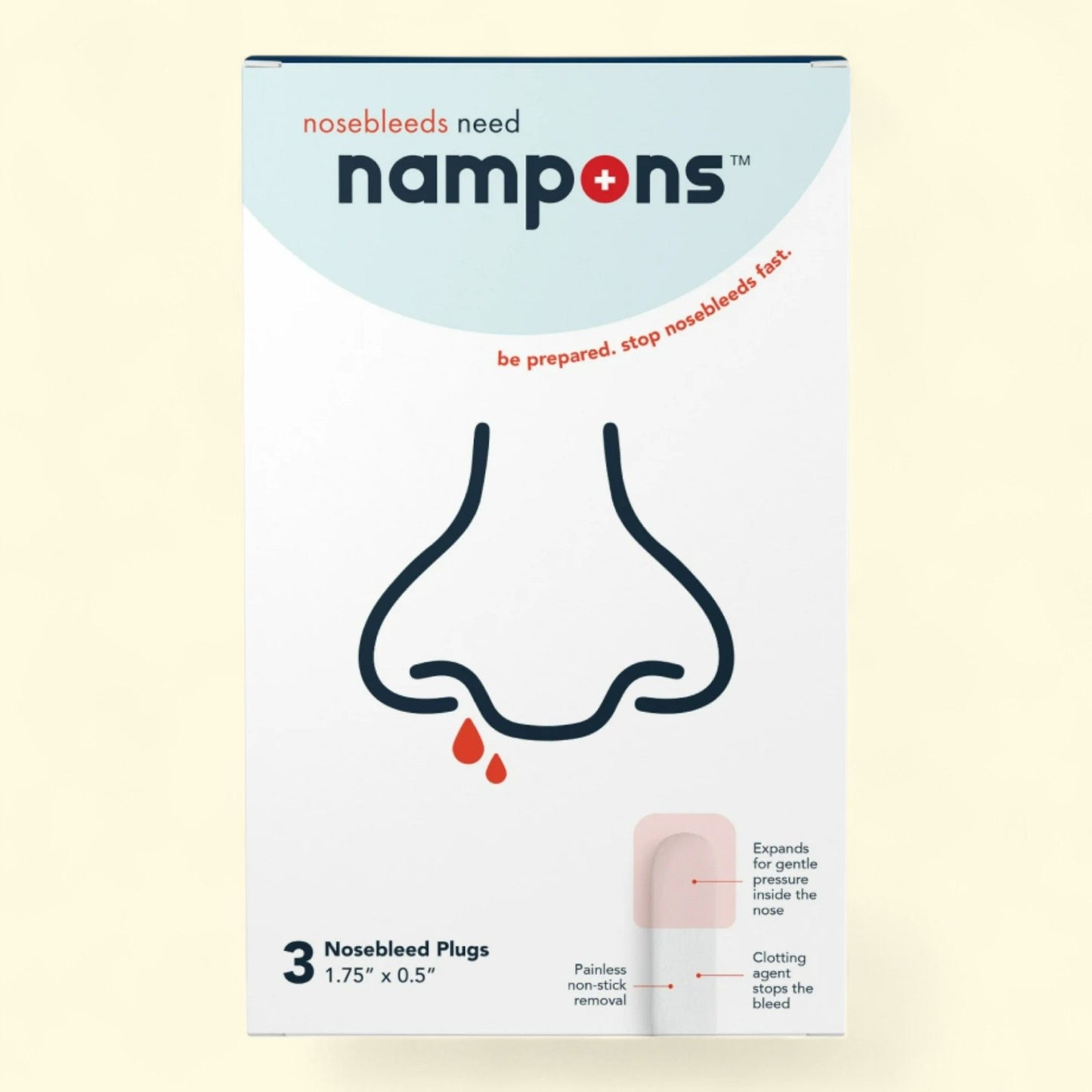 Nampons Nosebleed Stoppers, 3 Count
