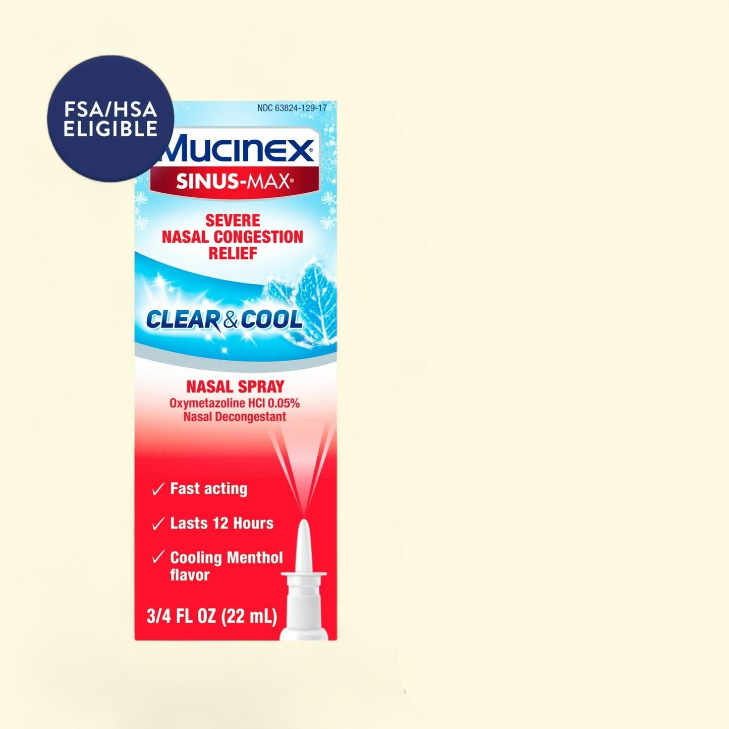 Mucinex Sinus-Max, spray décongestionnant nasal, 22 ml