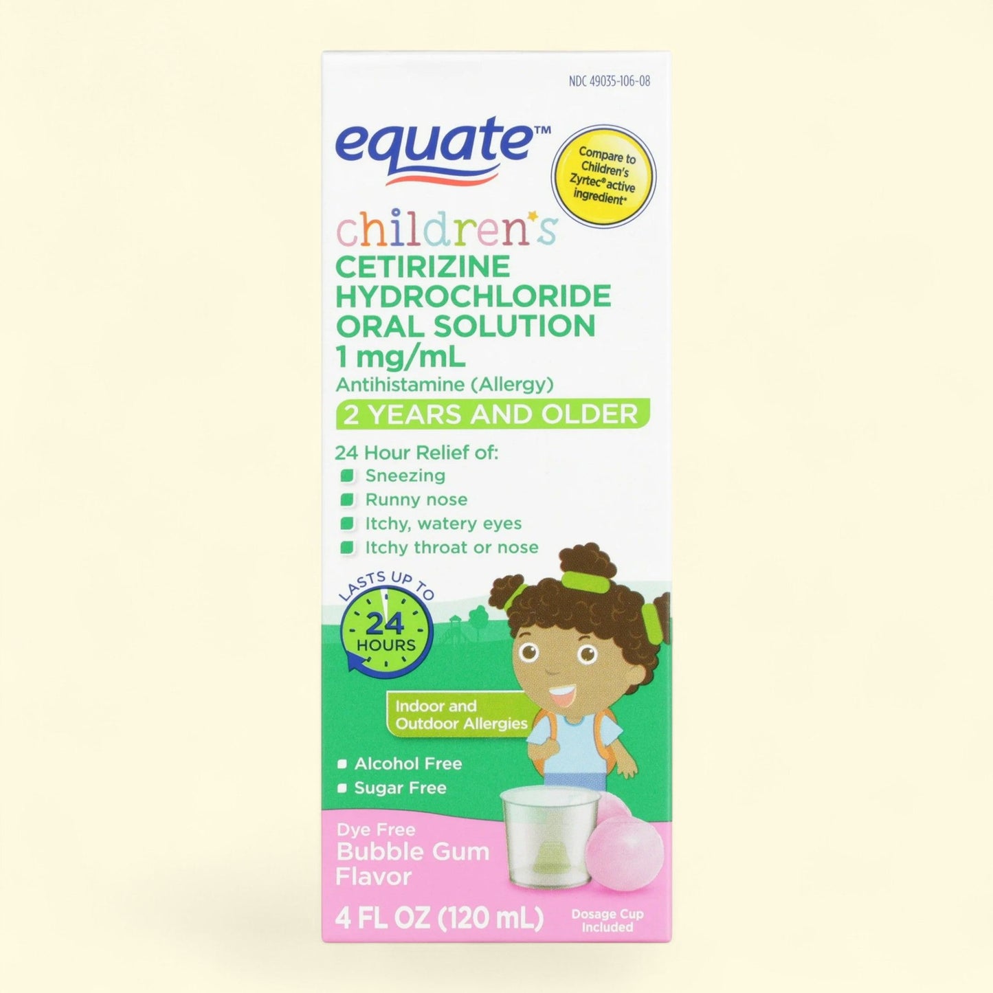 Equate Children's Cetirizine Oral Solution, 4 fl oz