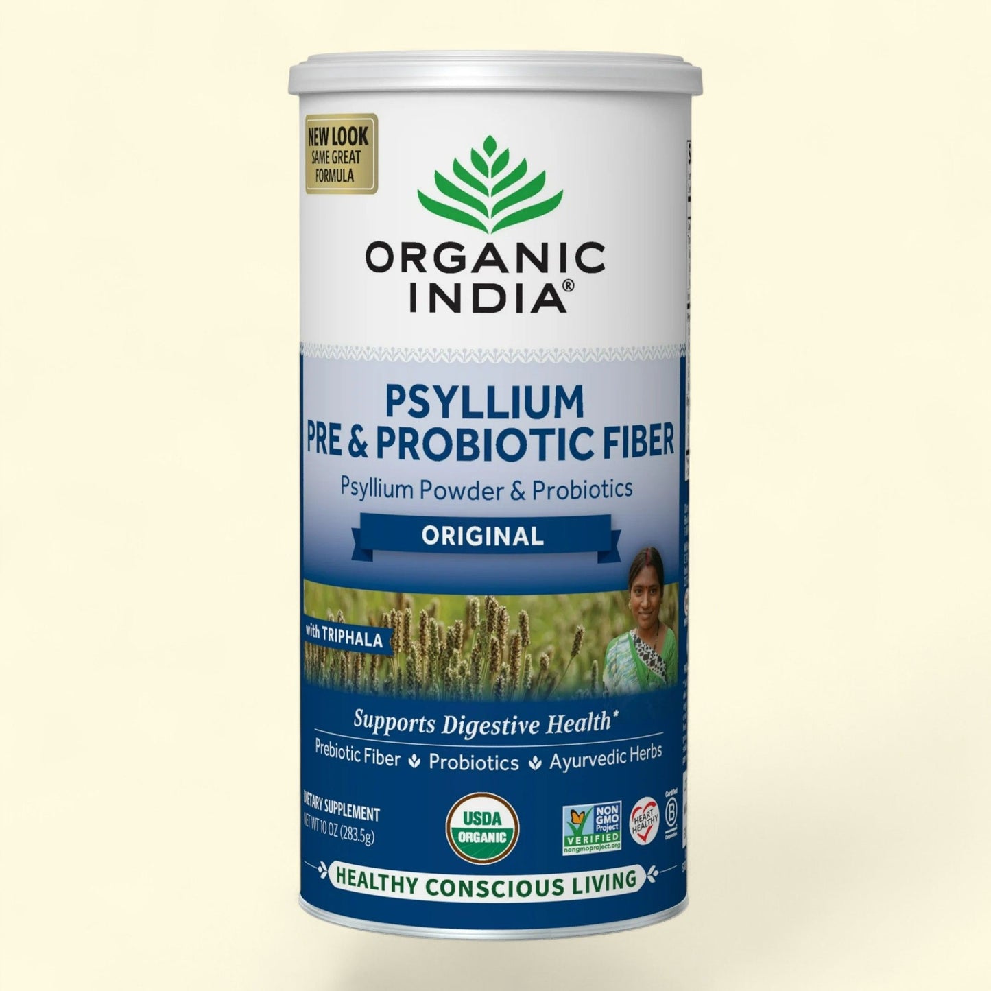 Organic India Psyllium Pre & Probiotic Fiber 10 oz Bag