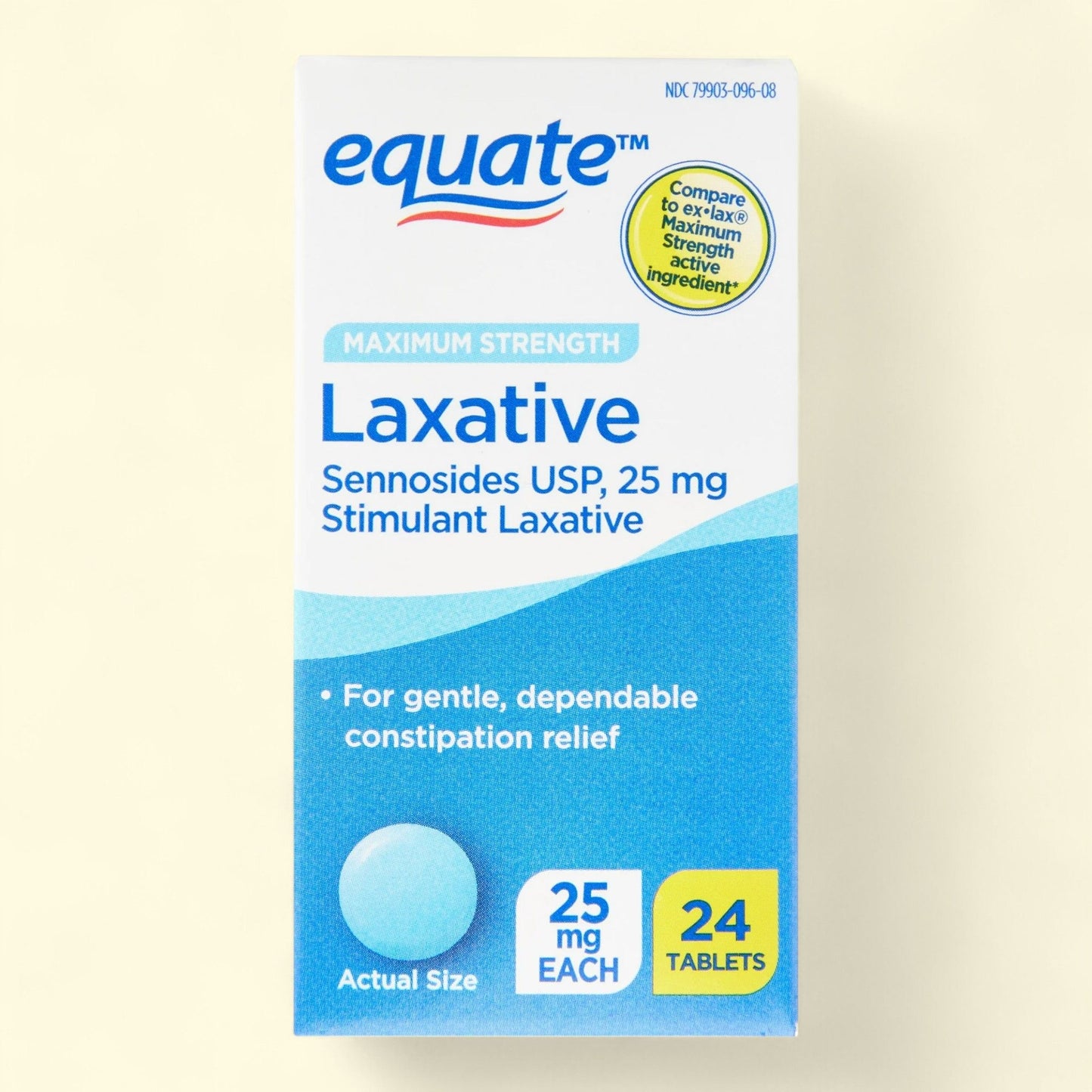 Equate Sennosides Laxative Tablets, 25mg, 24 Count