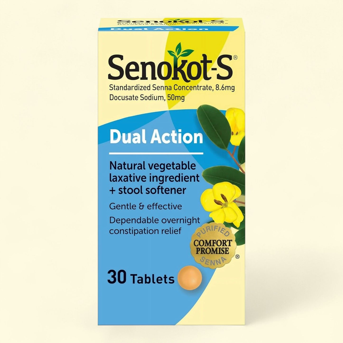 Senokot-S Dual Action Senna Plus 30 Ct