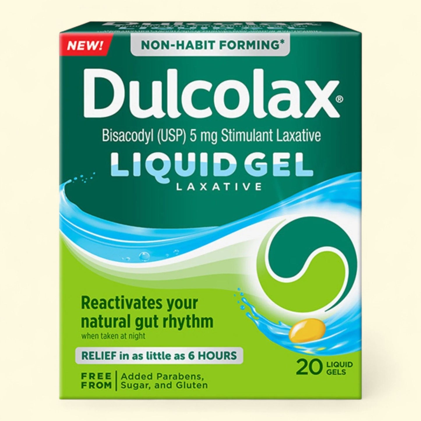 Dulcolax Liquid Gels, Bisacodyl 5 mg, 20-Count